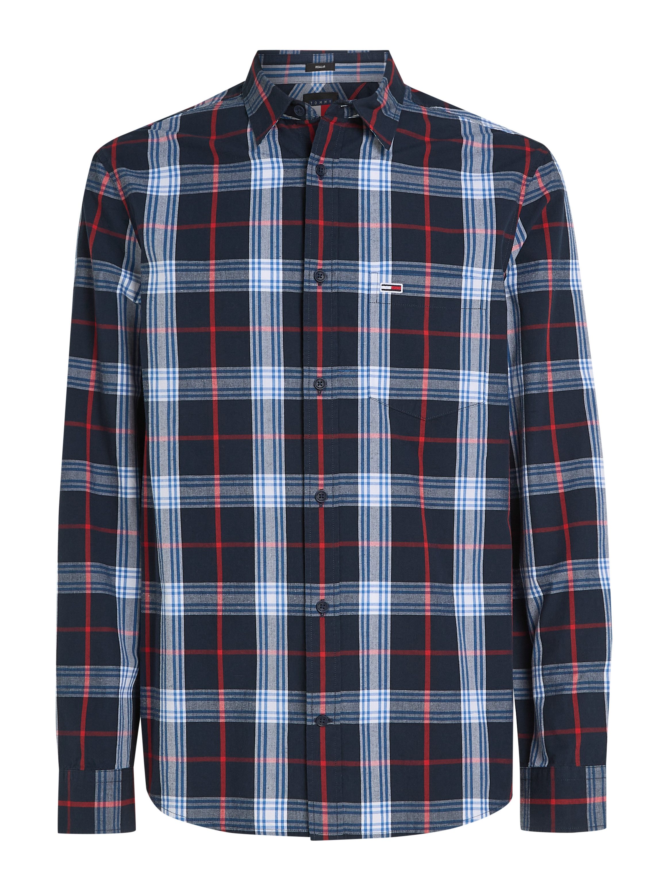 TOMMY JEANS Overhemd met lange mouwen TJM REG POPLIN CHECK SHIRT