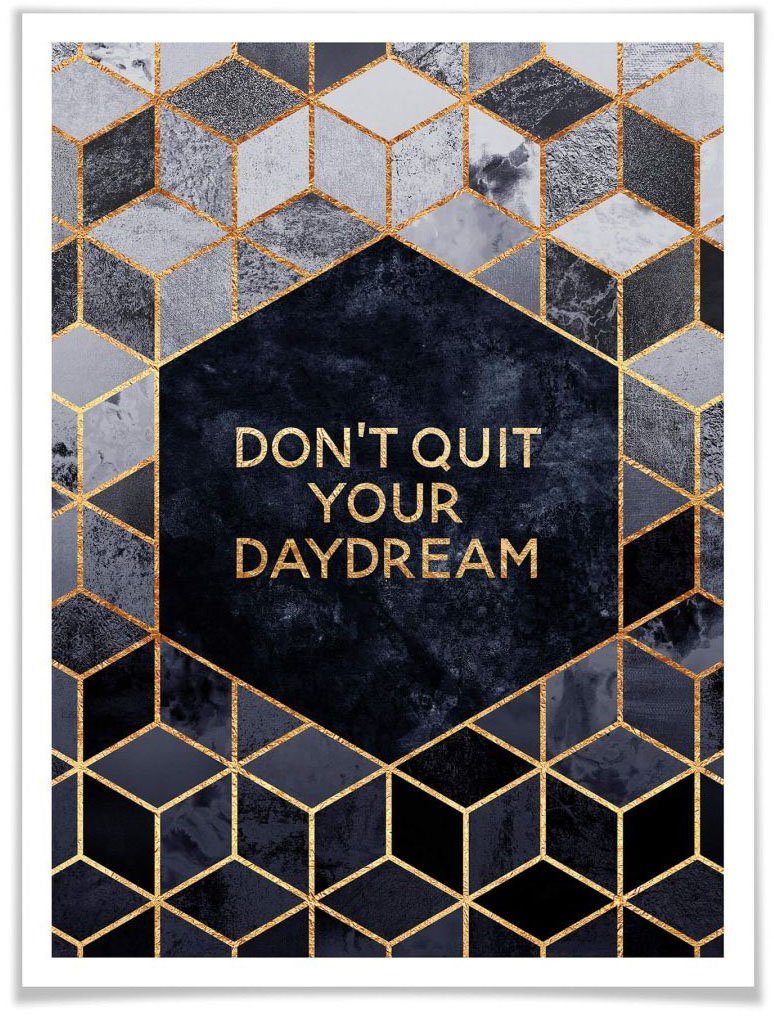 wall-art poster don´t quit daydream (1 stuk) multicolor