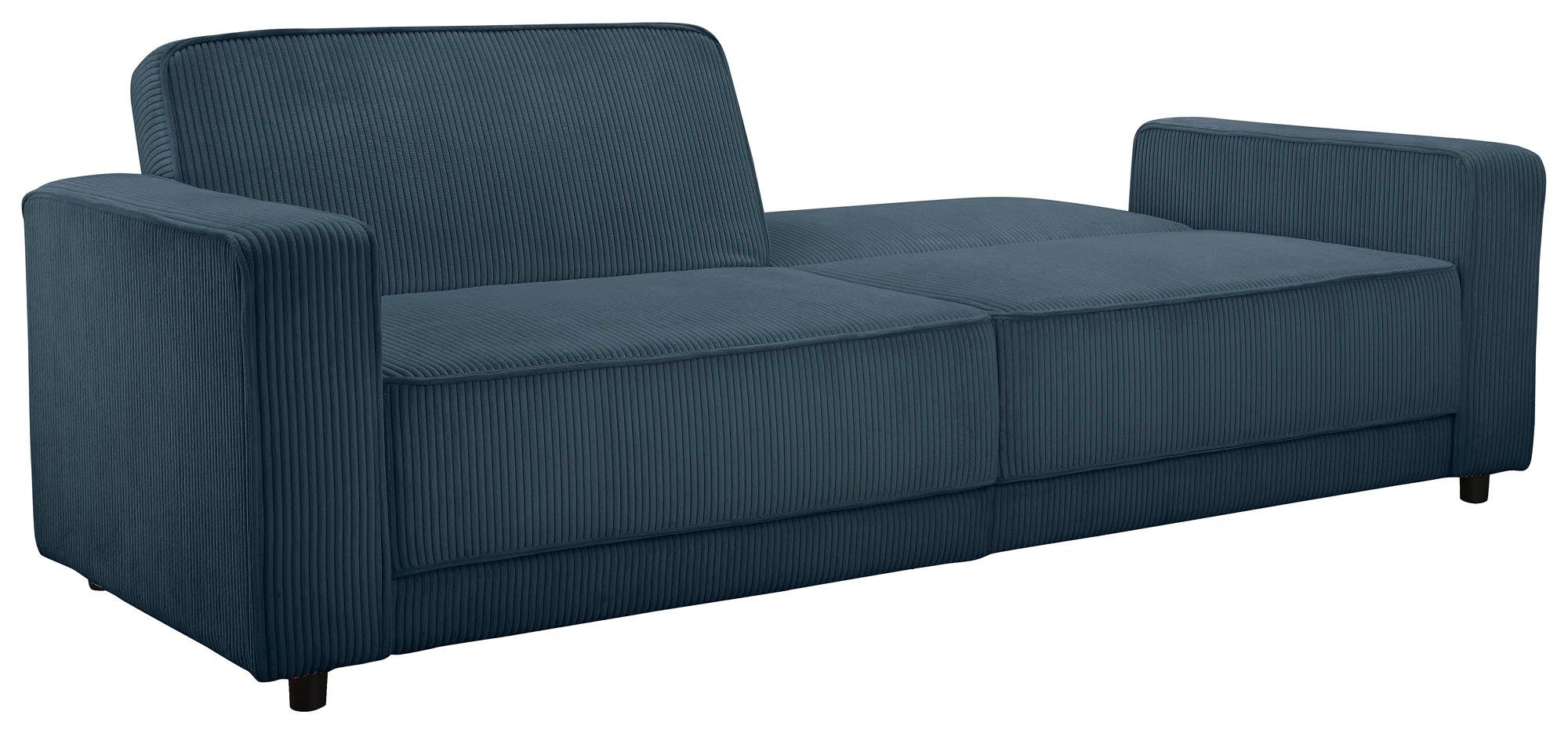 Dorel Home 3-zitsbank Allie slaapbank 225 cm Slaapbank functie (108/190cm), trendy ribfluweel of onderhoudsvriendelijk velours