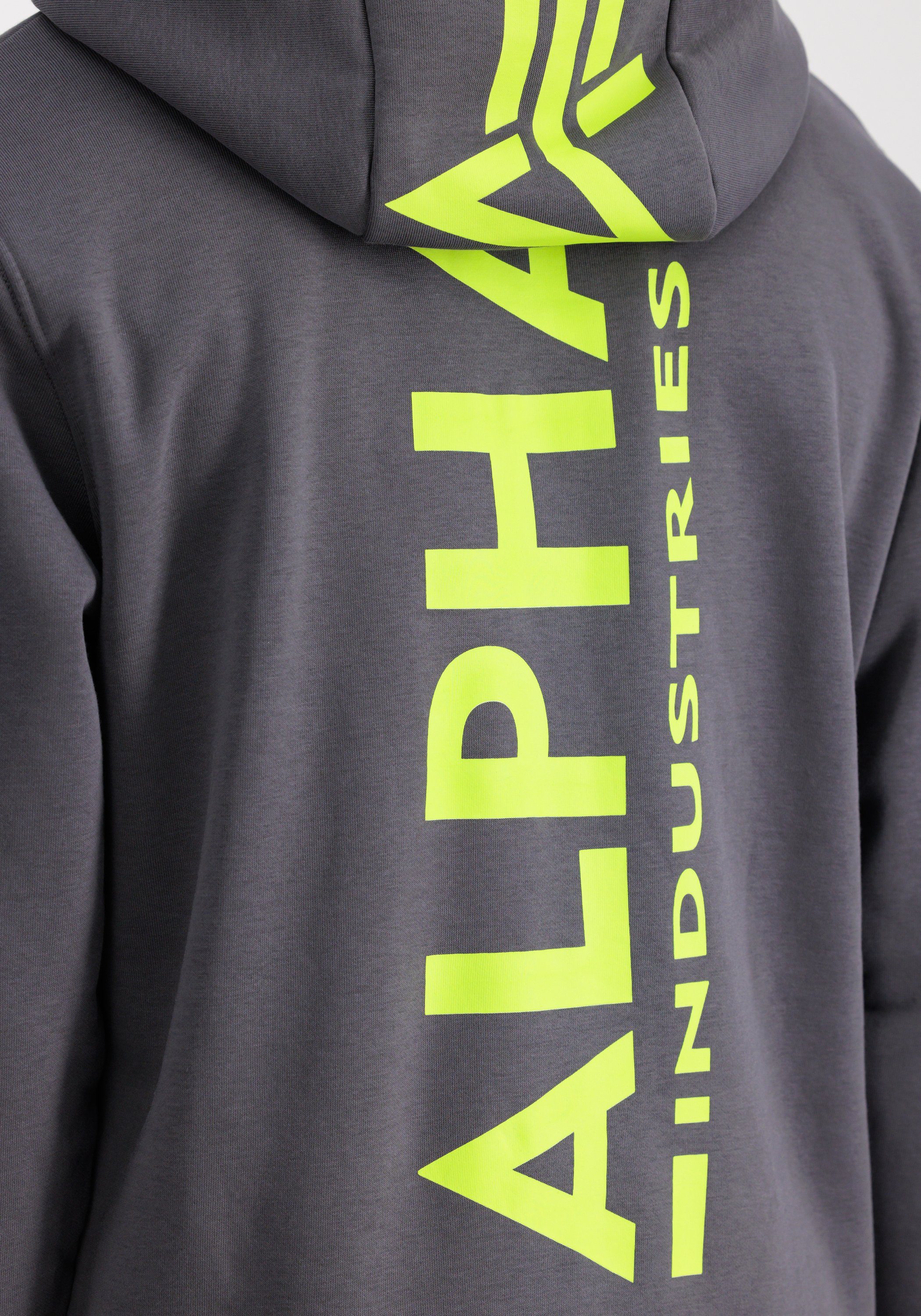 Alpha Industries Hoodie Men Hoodies Back Print Zip Hoody