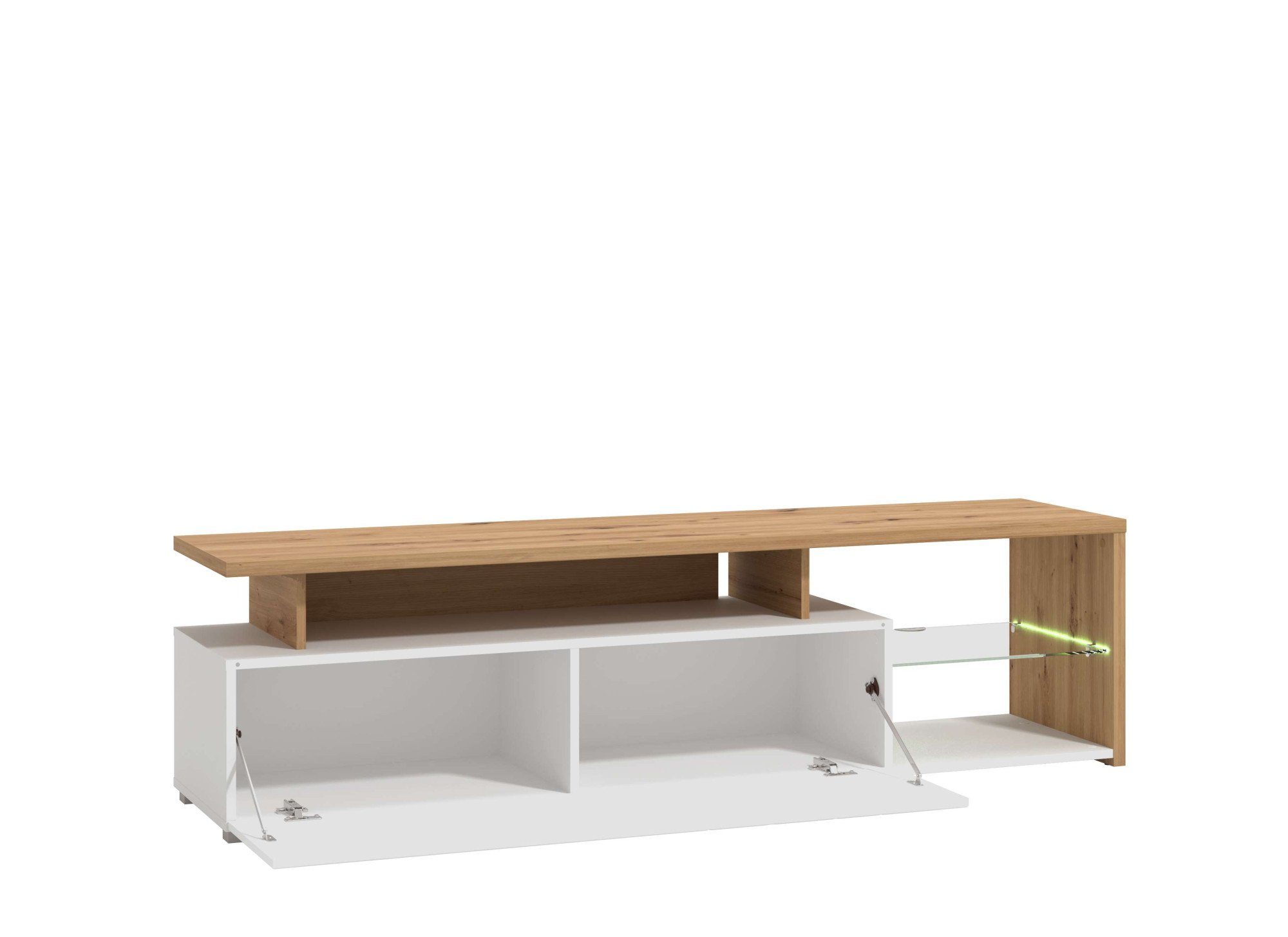 INOSIGN Tv-meubel Arctic TV-Board TV-kast, Br. 170 cm, met en zonder LED-verlichting, front met frezing