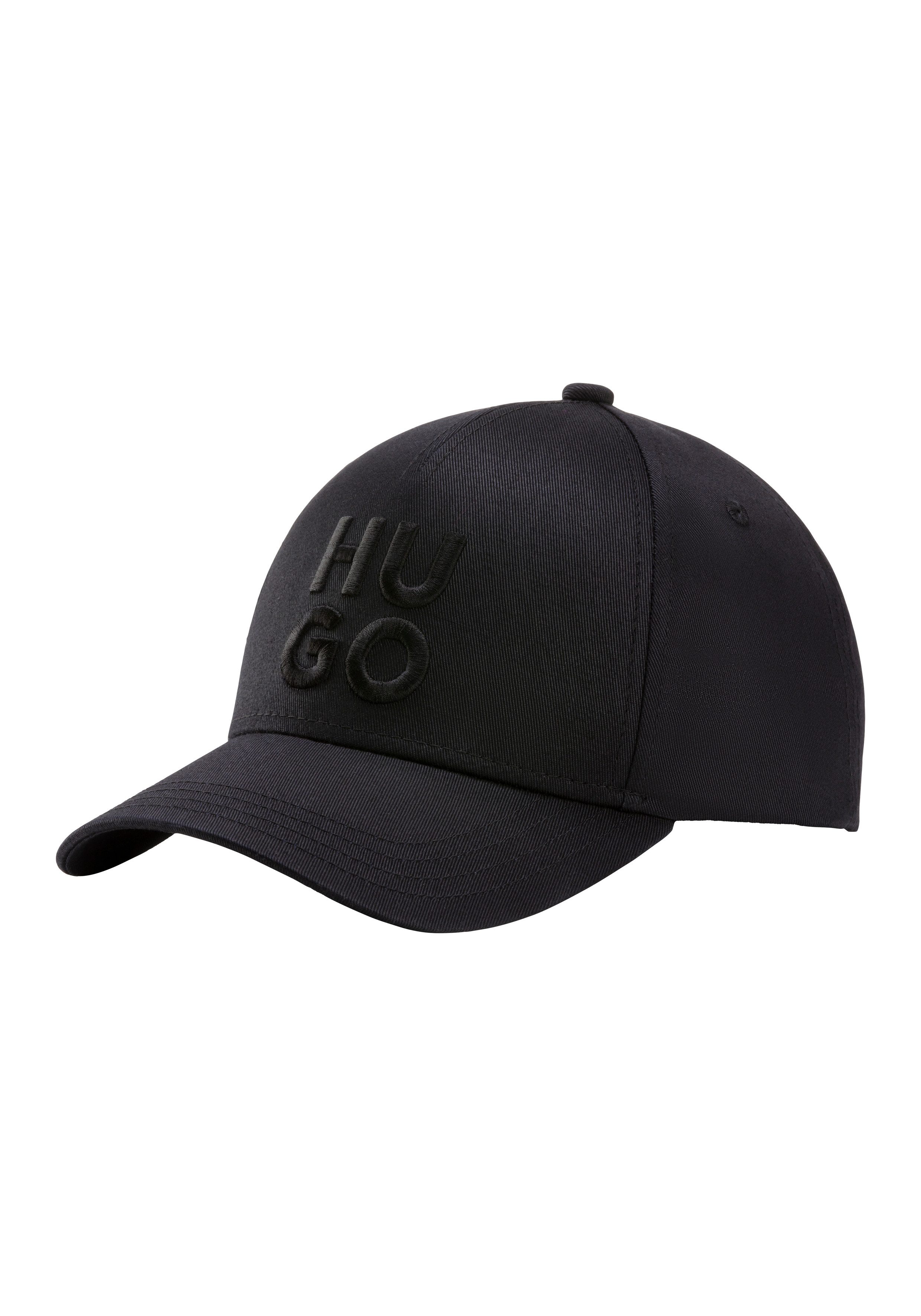 HUGO Aansluitende pet Jude-Stacked met 3d logo-borduursel, verstelbare sluiting