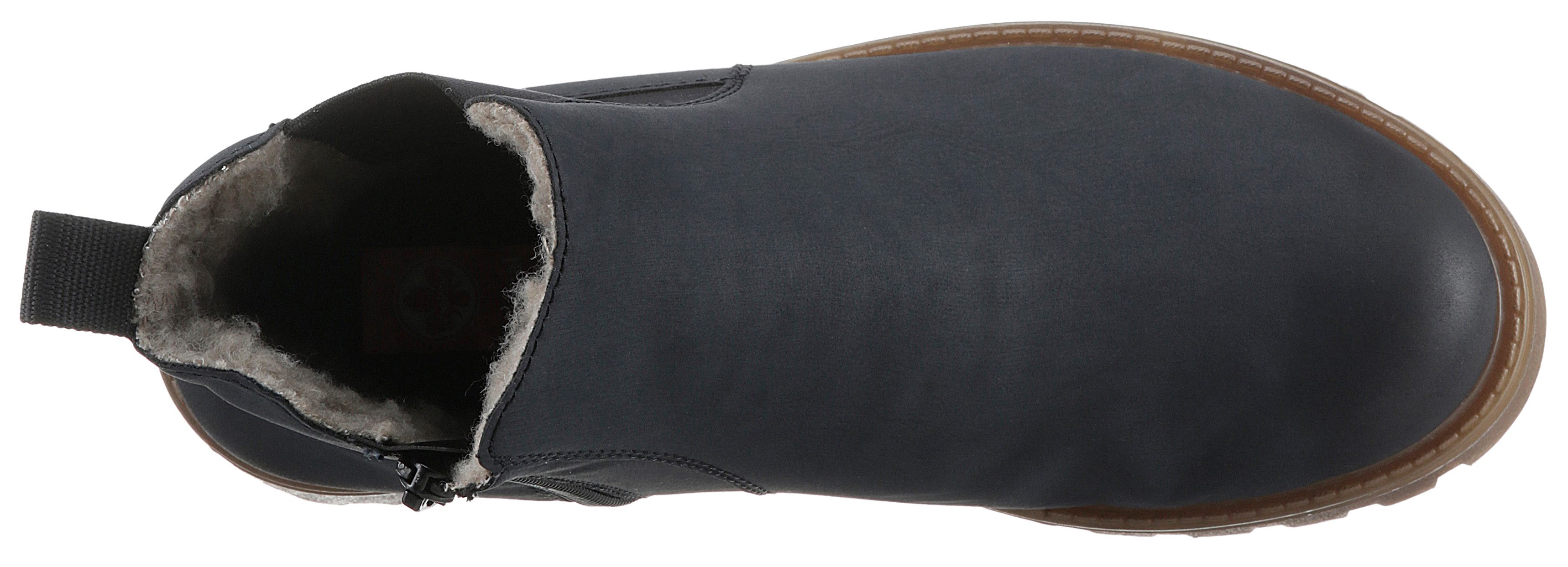 Rieker Chelsea-boots , instappers, enkellaars, blokhak, met knusse warme voering