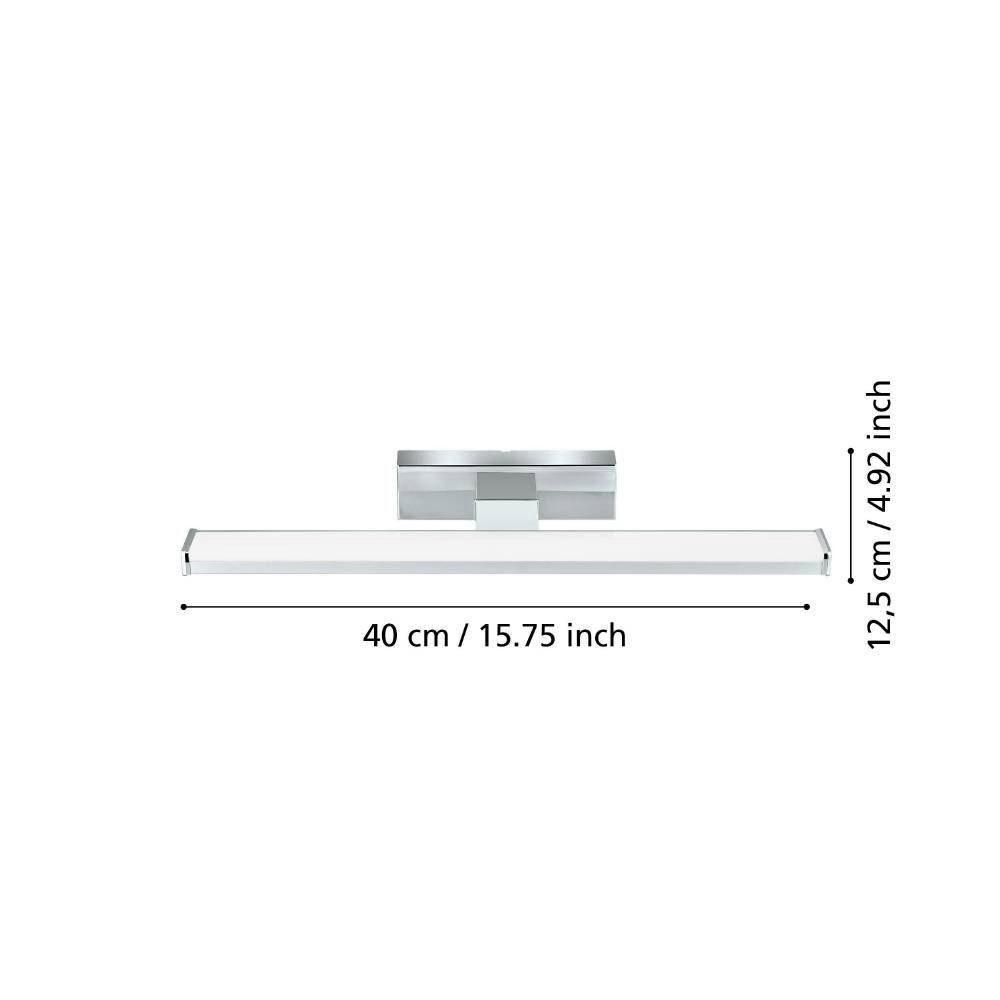 EGLO Spiegellamp PANDELLA 1 wandlamp, badkamerlamp, chroom, zilver, wit, IP44