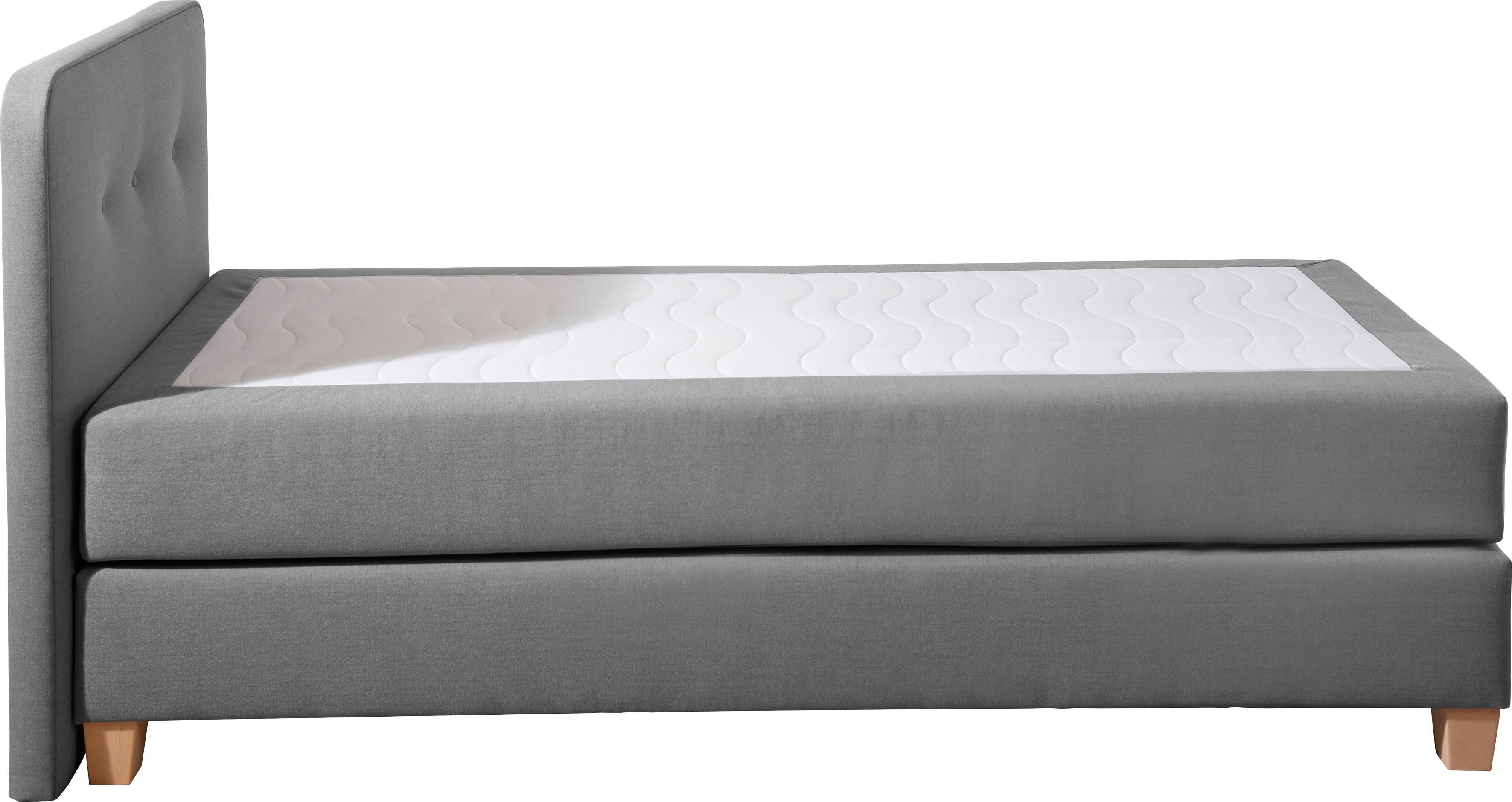 Home affaire Boxspring Fargo inclusief topper, in 3 soorten matrassen, in fluweel of structuurstof