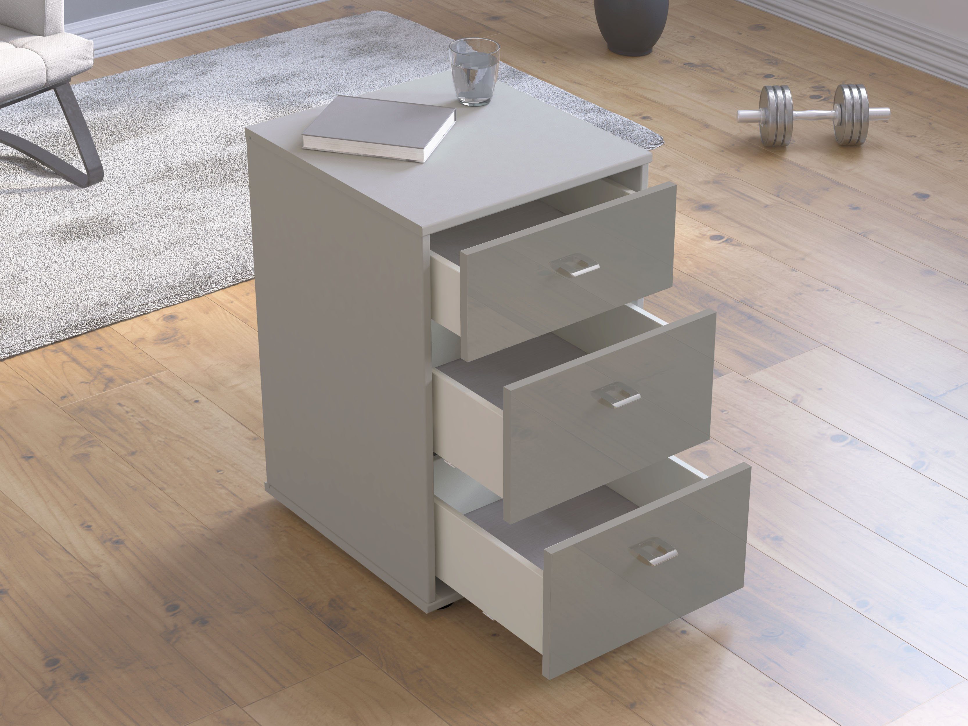 WIEMANN Nachtkastje Rialto in boxspringhoogte, voorgemonteerd (set, 2 stuks)