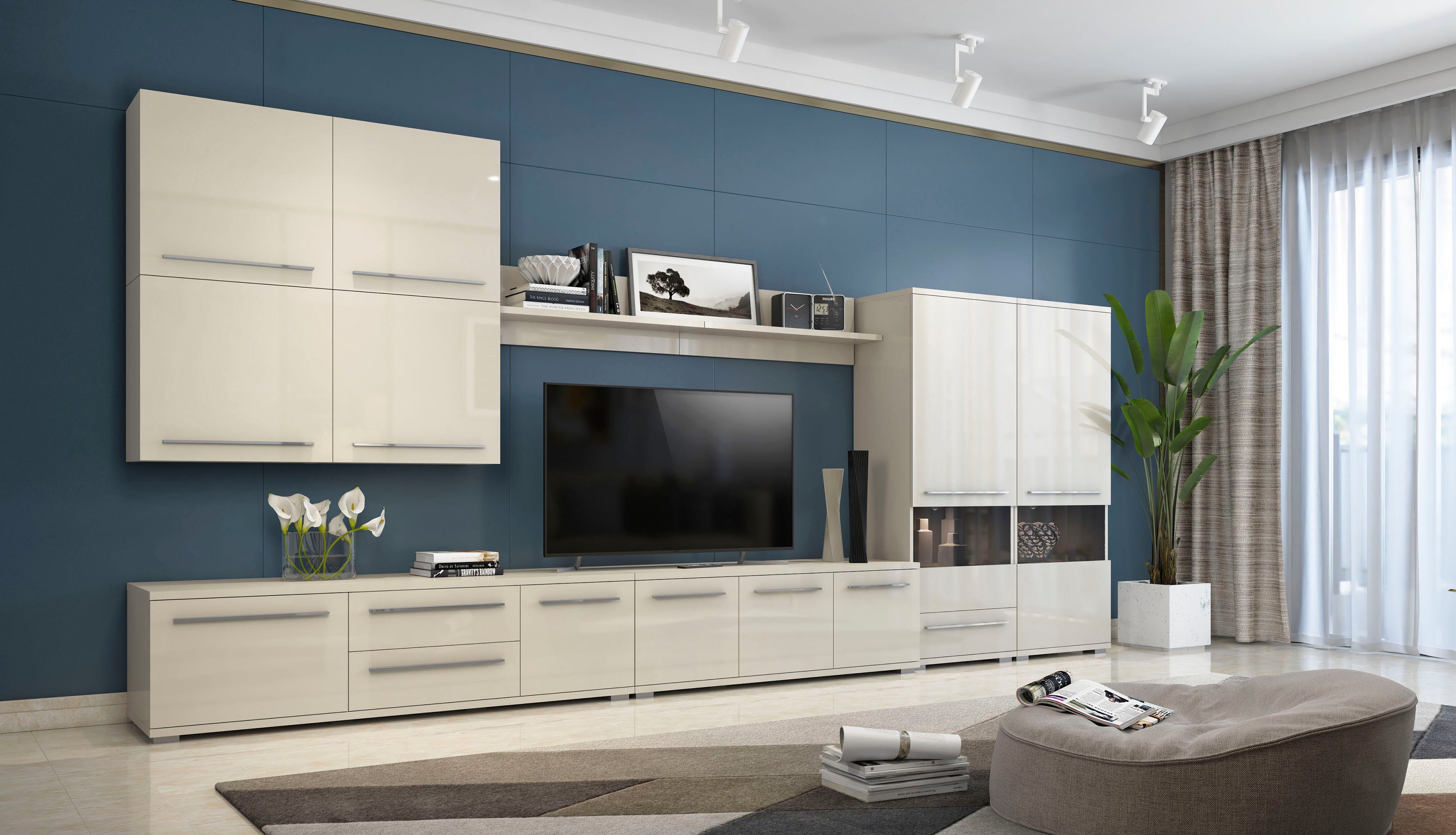 Places of Style Wandrek Piano hoogwaardig uv-gelakt
