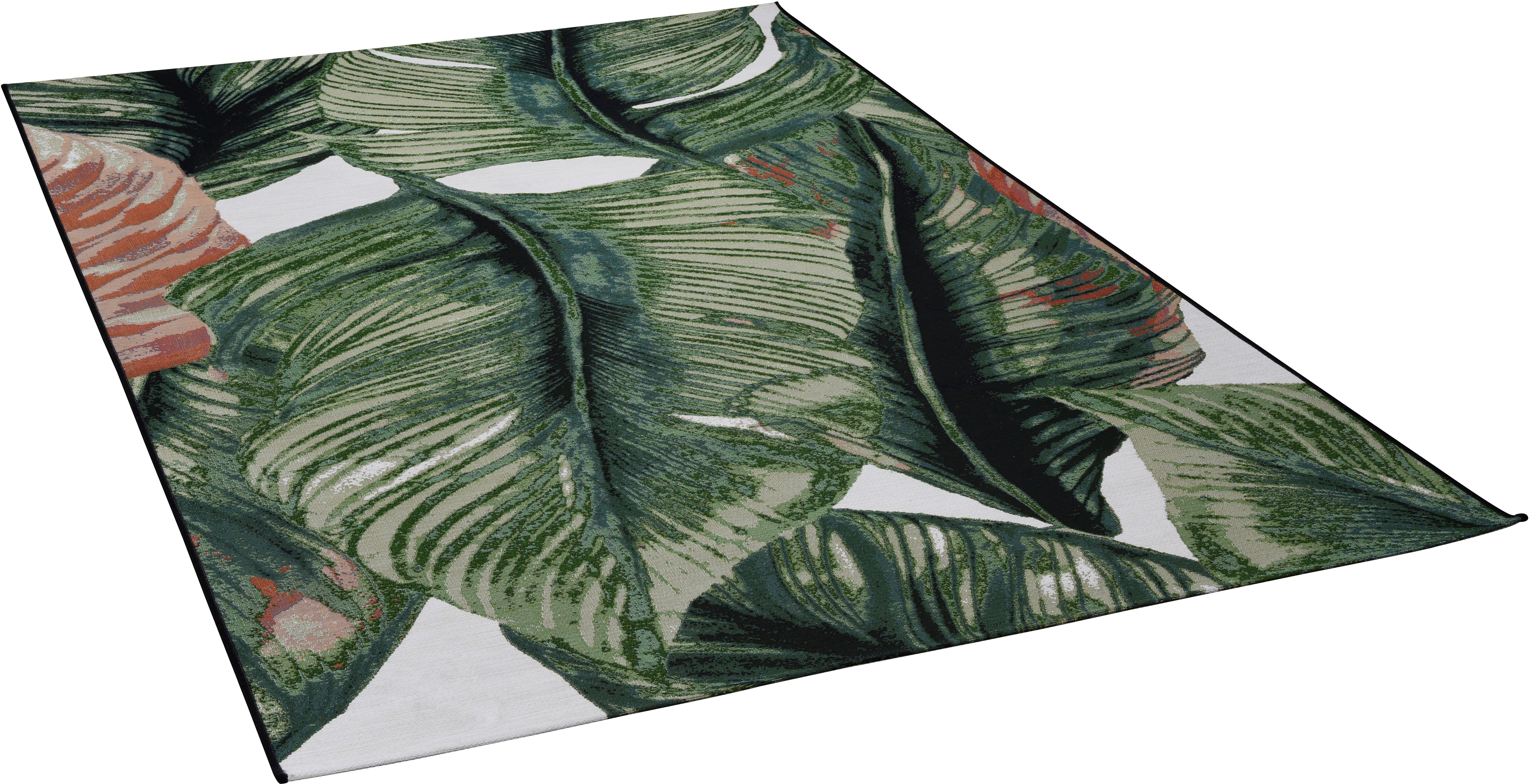 Vloerkleed, Garden Leaf, Tom Tailor, rechthoekig, hoogte 30 mm, machinaal geweven