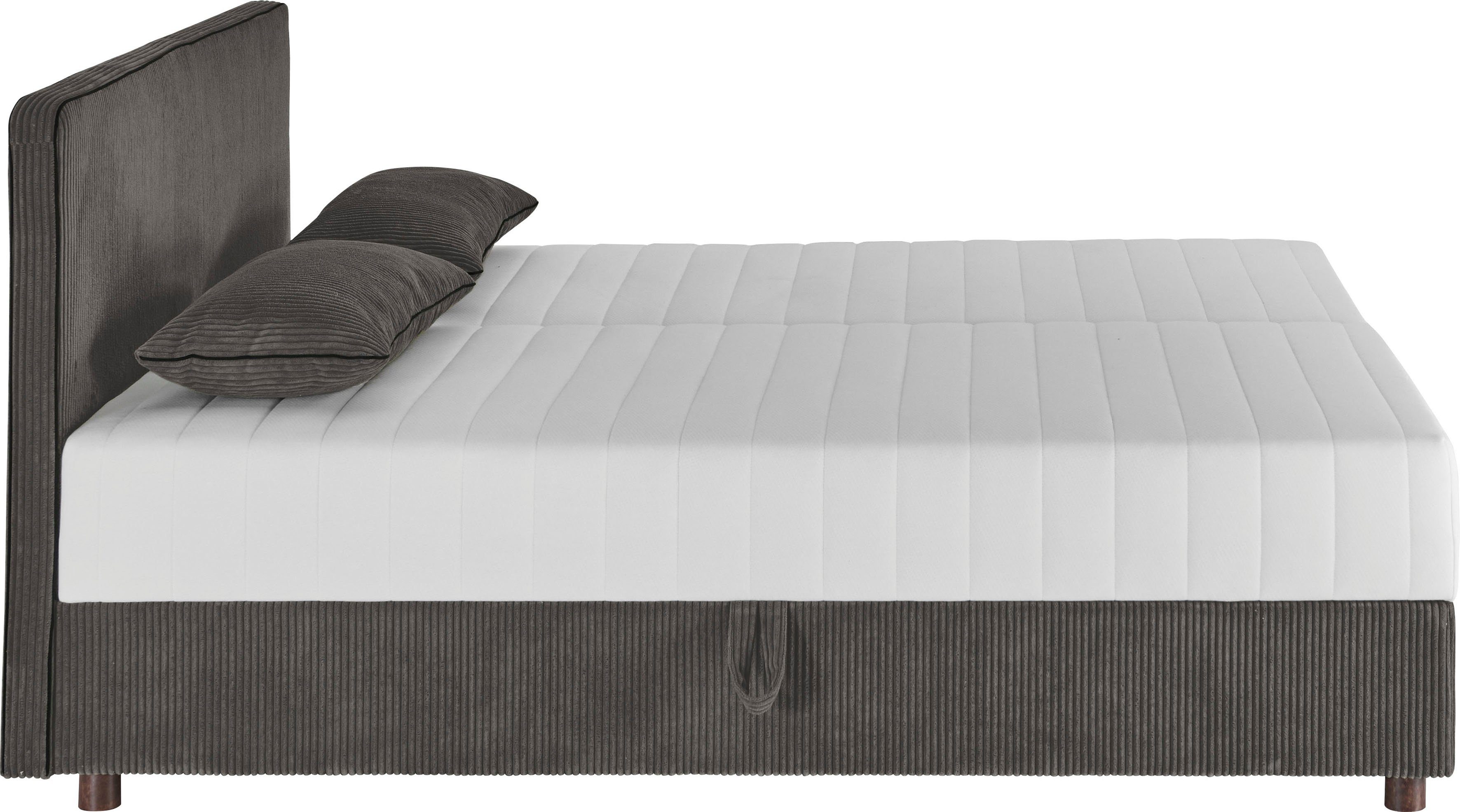 ATLANTIC home collection Bed Corinna Boxspring bed incl. opbergruimte, ribfluweel, verkrijgbaar in verschillende breedtes