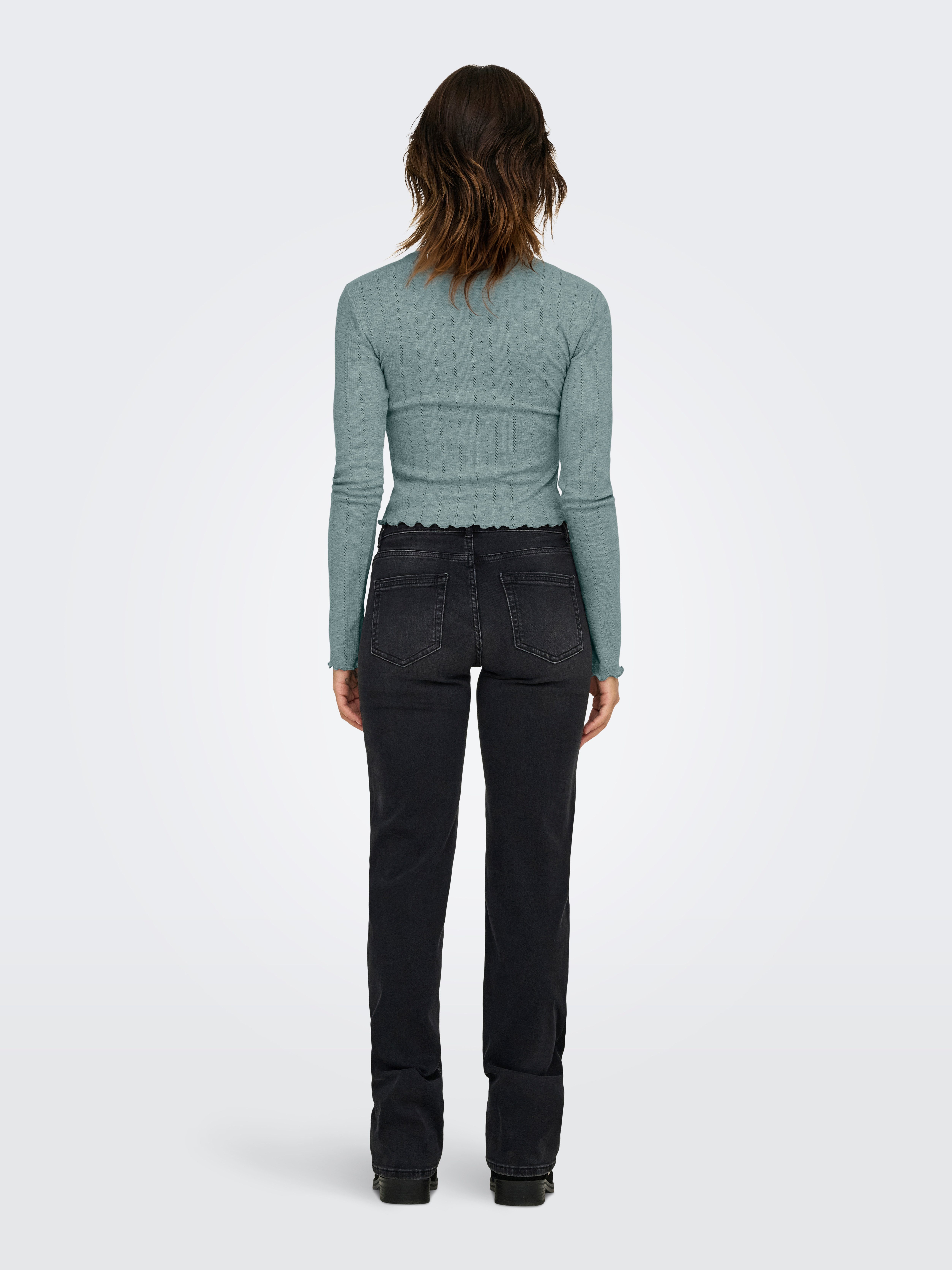 Only Shirt met lange mouwen ONLCARLOTTA L/S WRAP TOP JRS