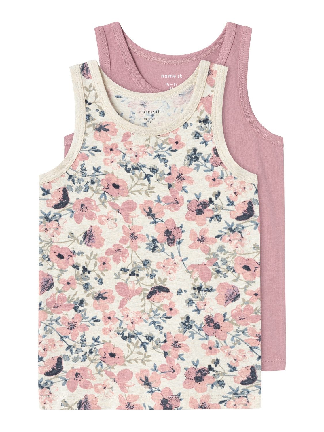 Name it MINI hemd set van 2 roze ecru Meisjes Stretchkatoen Ronde hals 104