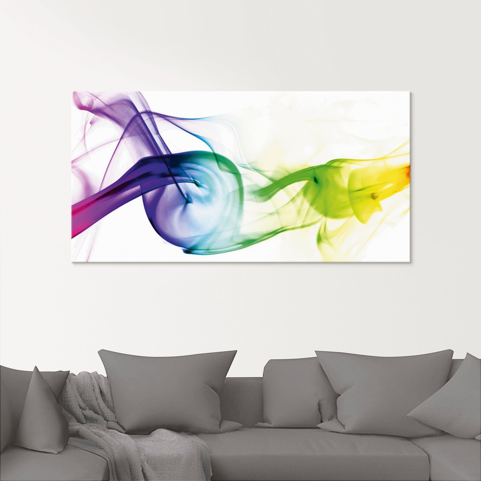 Artland Print op glas Rook - abstract in verschillende maten