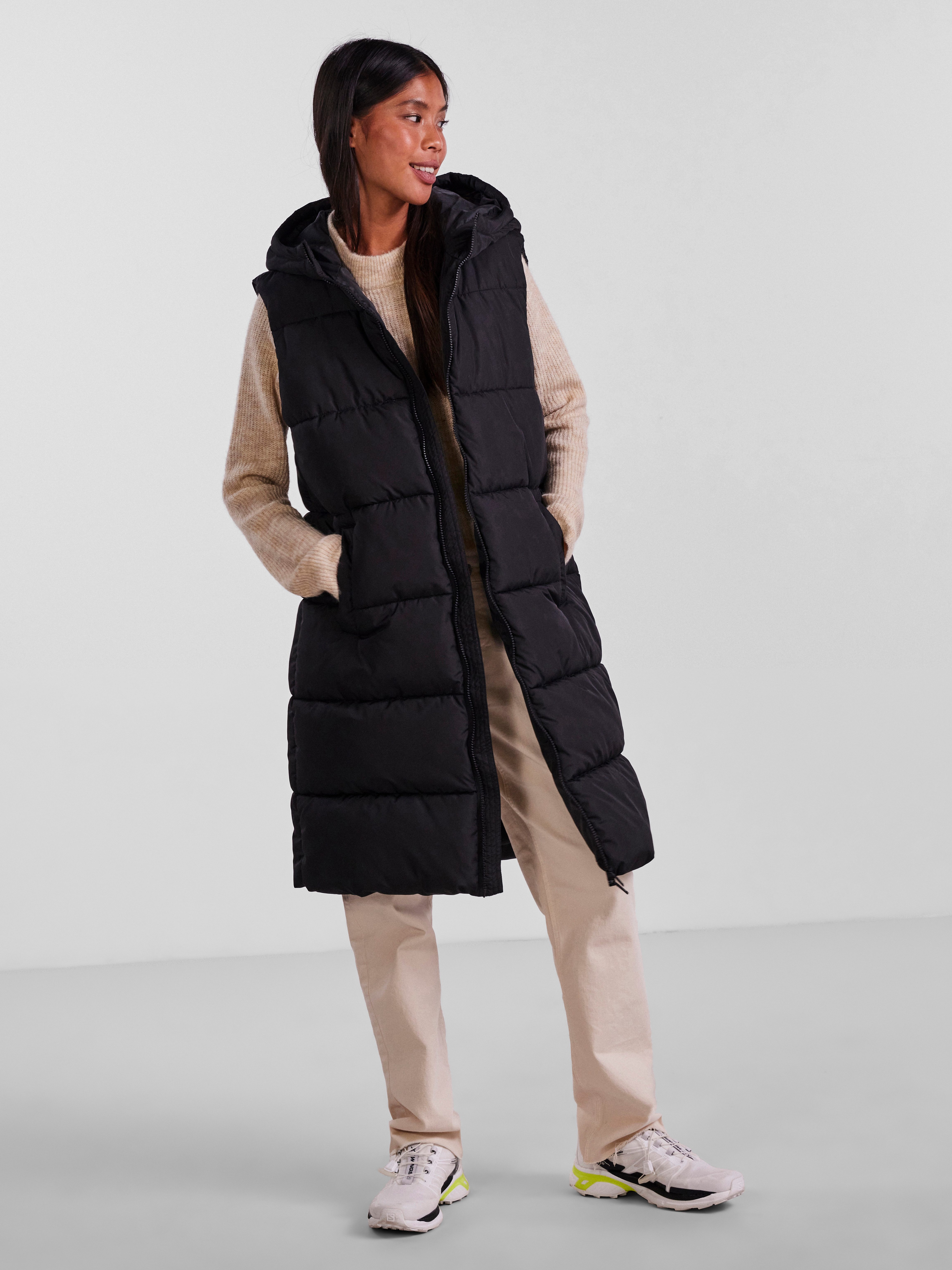 pieces Bodywarmer PCBEE NEW LONG PUFFER VEST NOOS BC