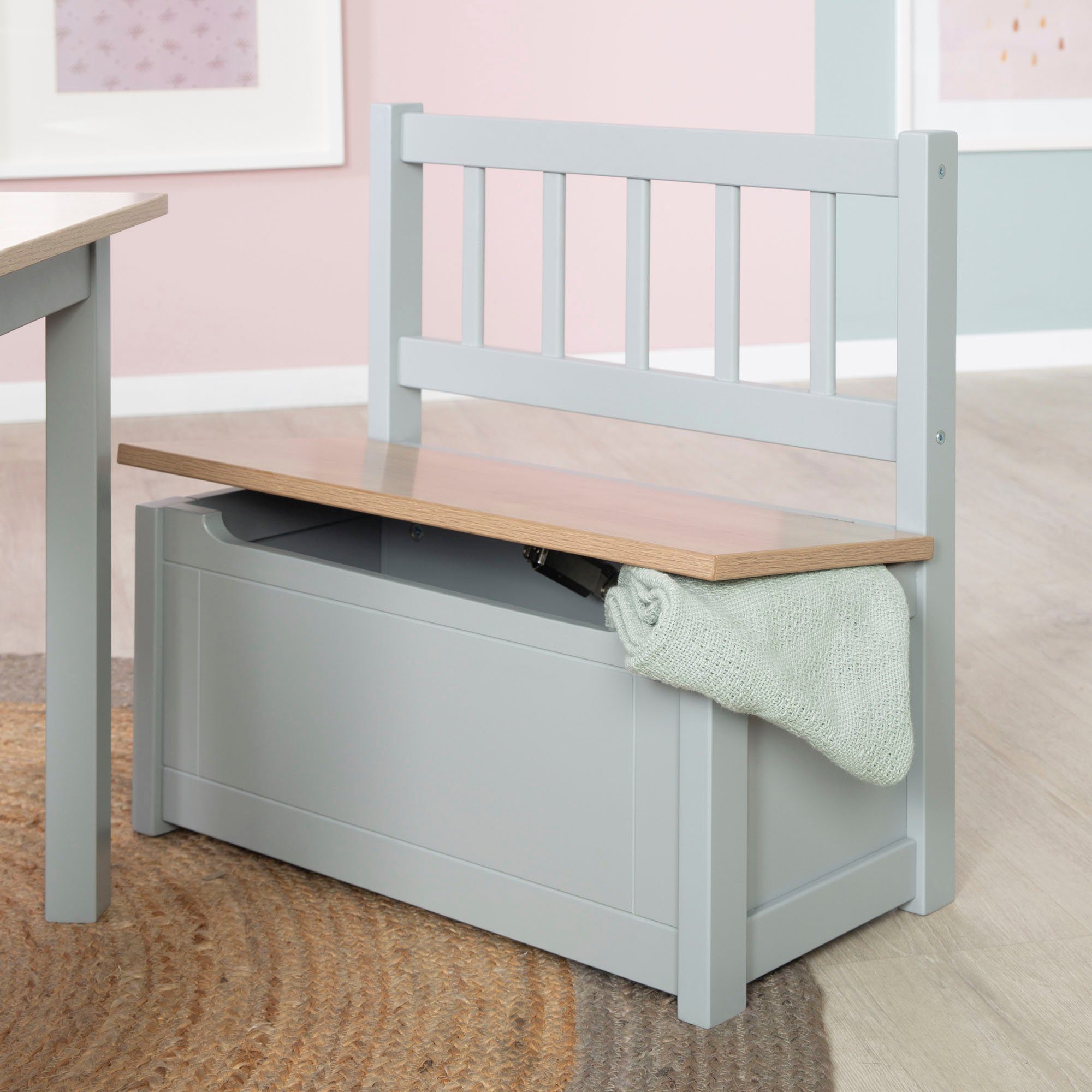 Roba® Kistbank Woody, ecru & taupe