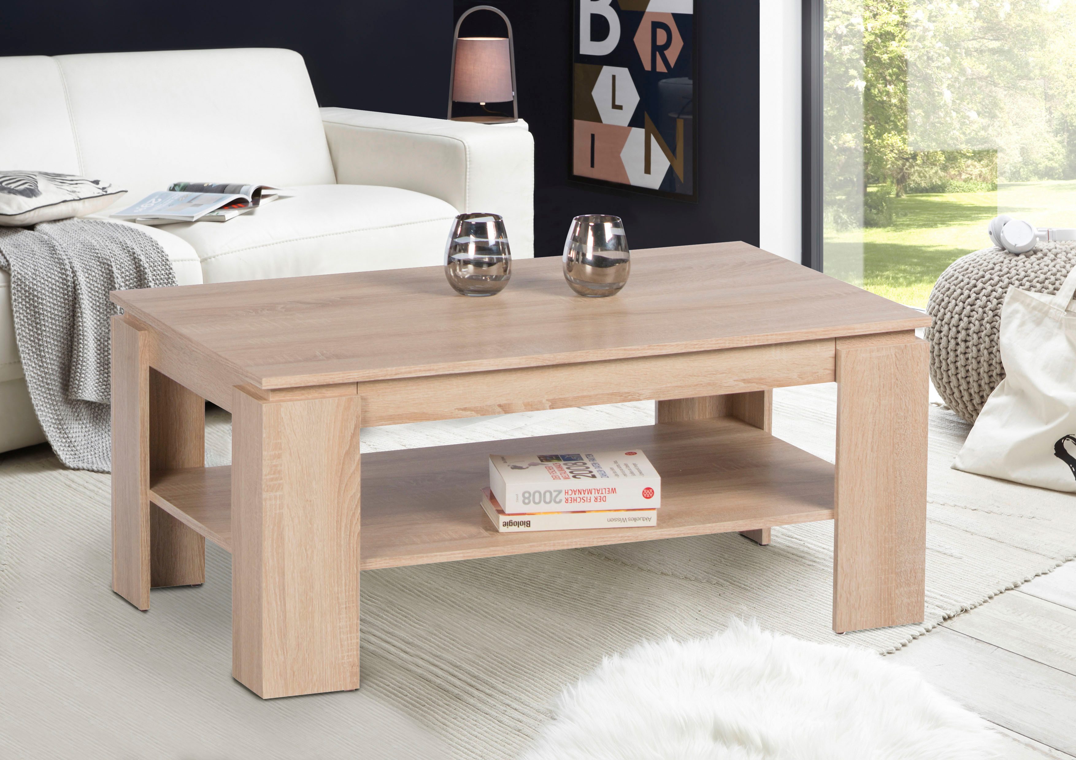 Stolkom Salontafel Harrison met lade, tafel in old style decor, BxHxD 100x44x60 cm