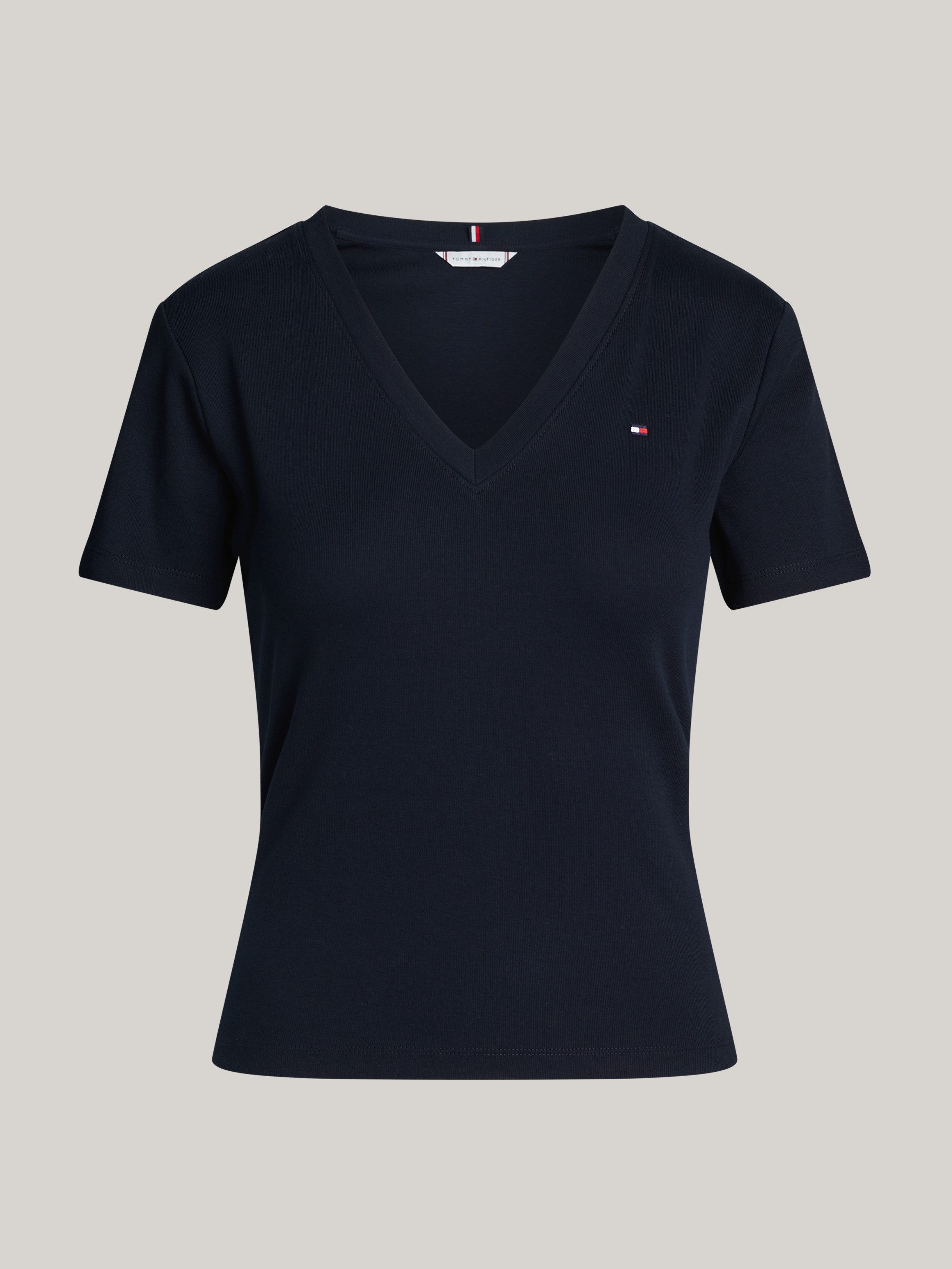 Tommy Hilfiger T-shirt SLIM CODY V-NK SS met geborduurd logo