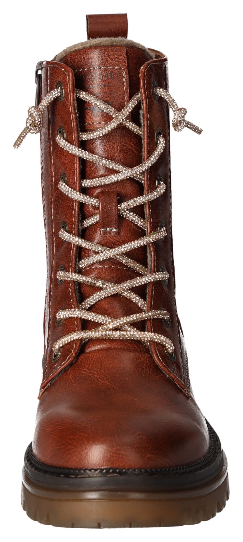 Mustang Shoes Veterschoenen enkellaars, hakken, met praktische ritssluiting