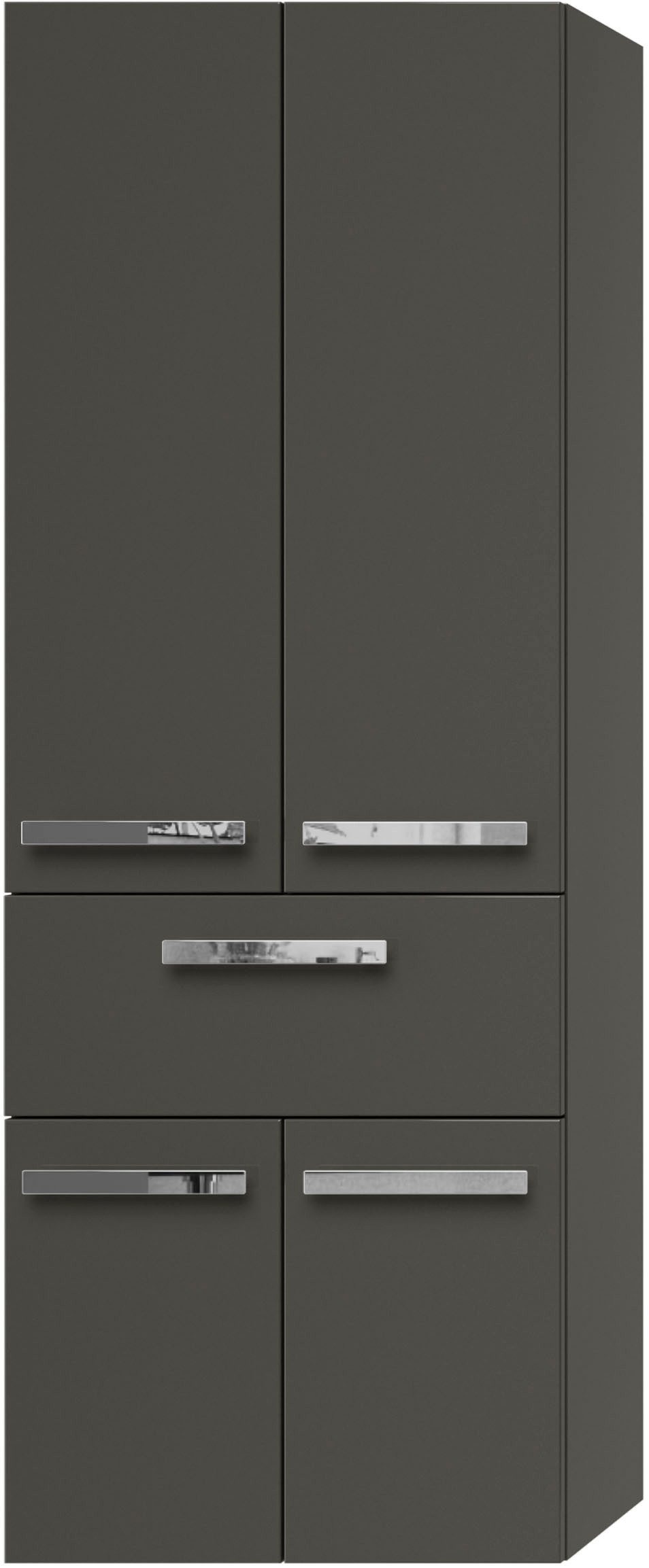 Saphir Hoge kast Serie 4005 badkamerkast 60 cm breed, met 2 deuren en 1 lade
