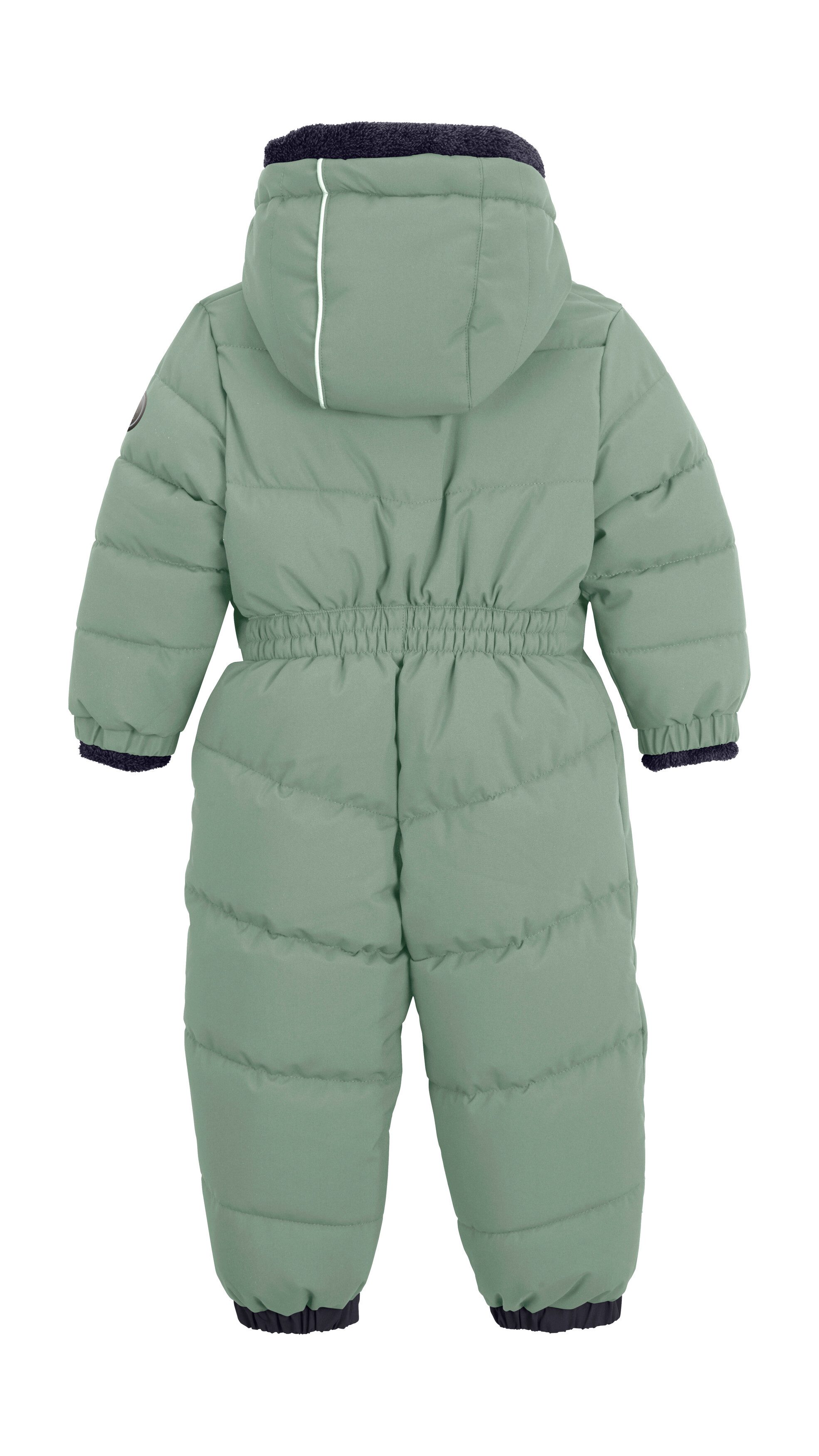 first instinct by killtec Jumpsuit FIOW 20 MNS QLTD ONPC Doorgestikte overall met capuchon, 10.000 mm waterkolom, teddybont binnen