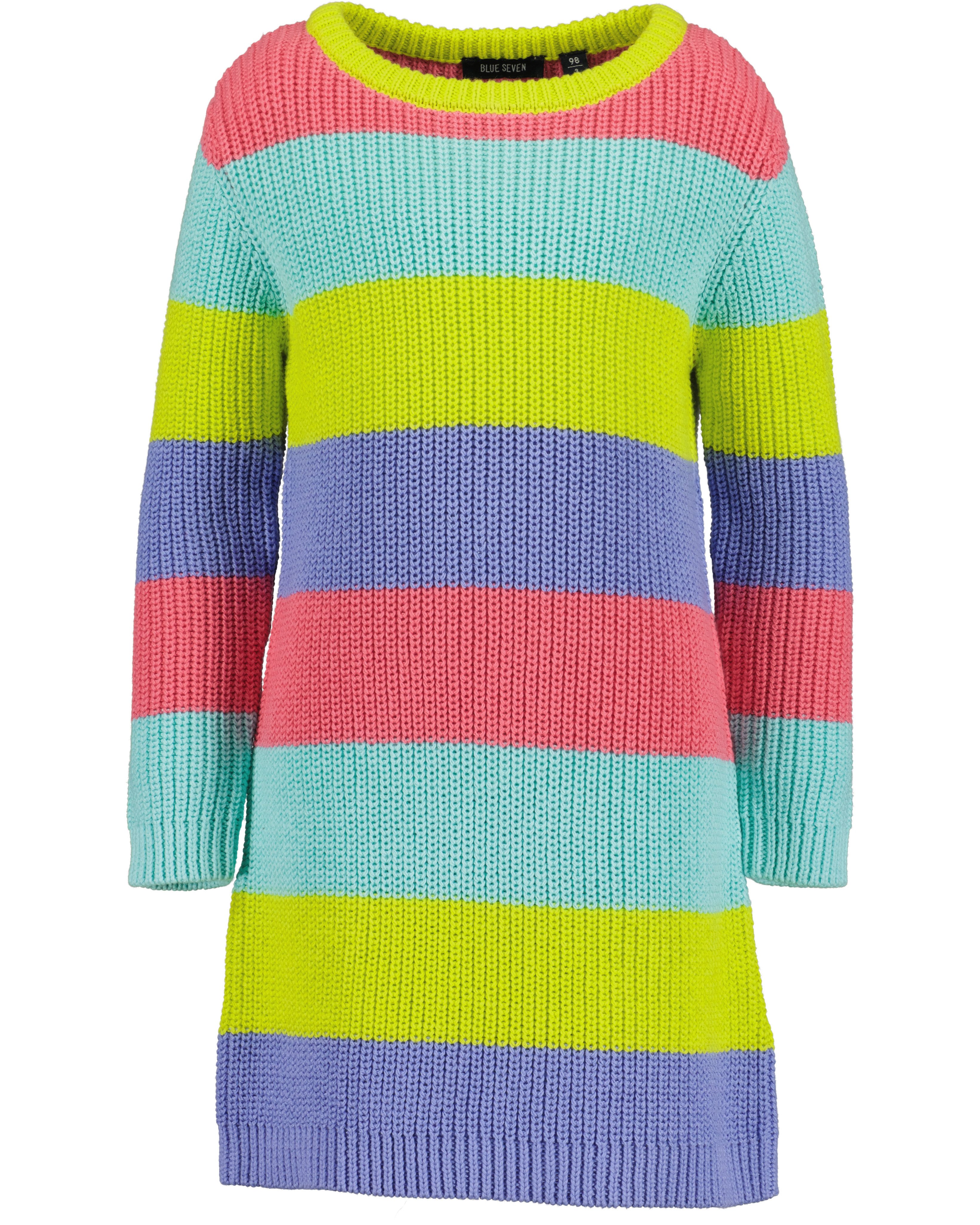 Blue Seven Gebreide jurk meisjes jurken met print maat 128 multicolor