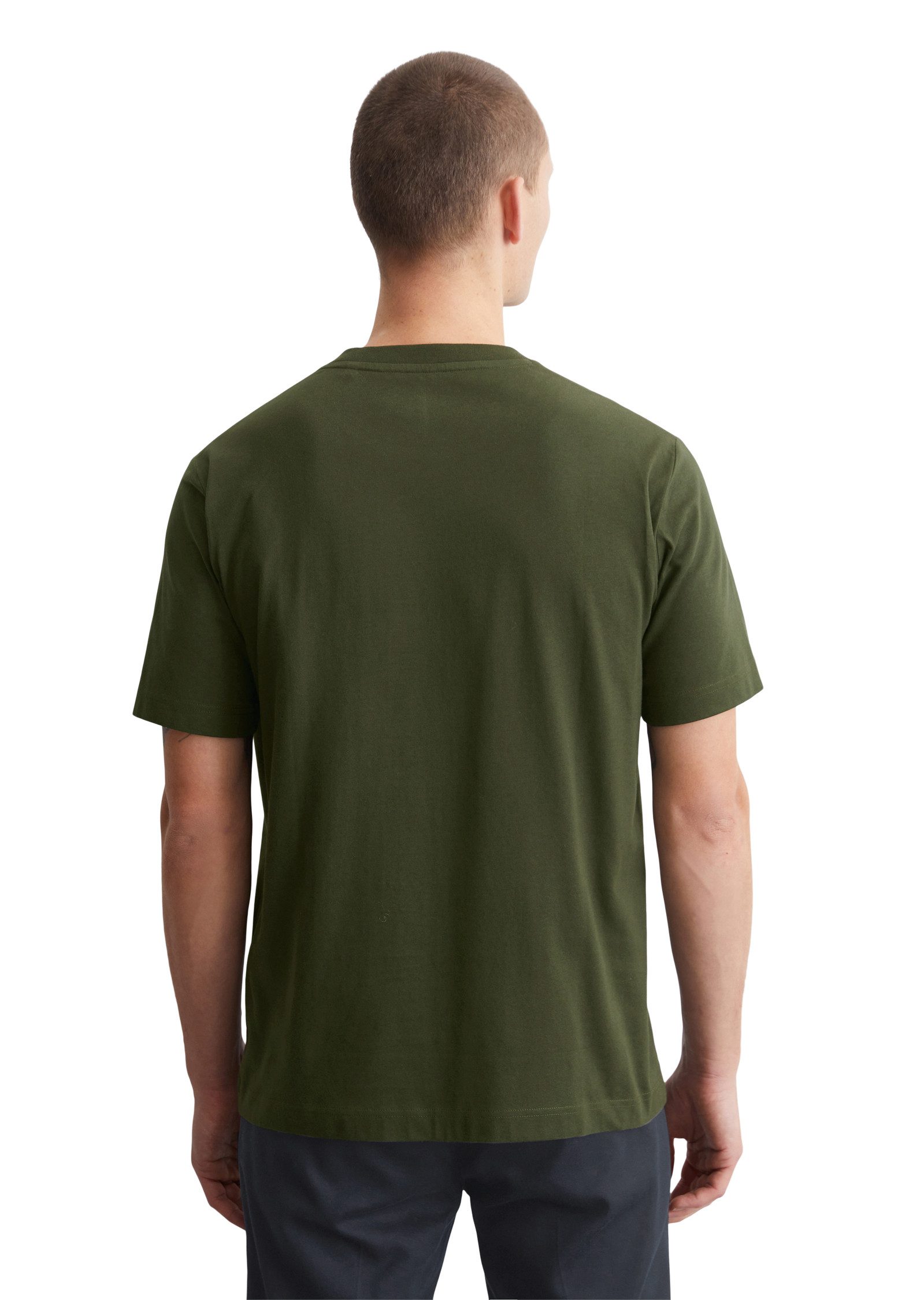 Marc O'Polo T-shirt met tonale label-print aan de voorkant