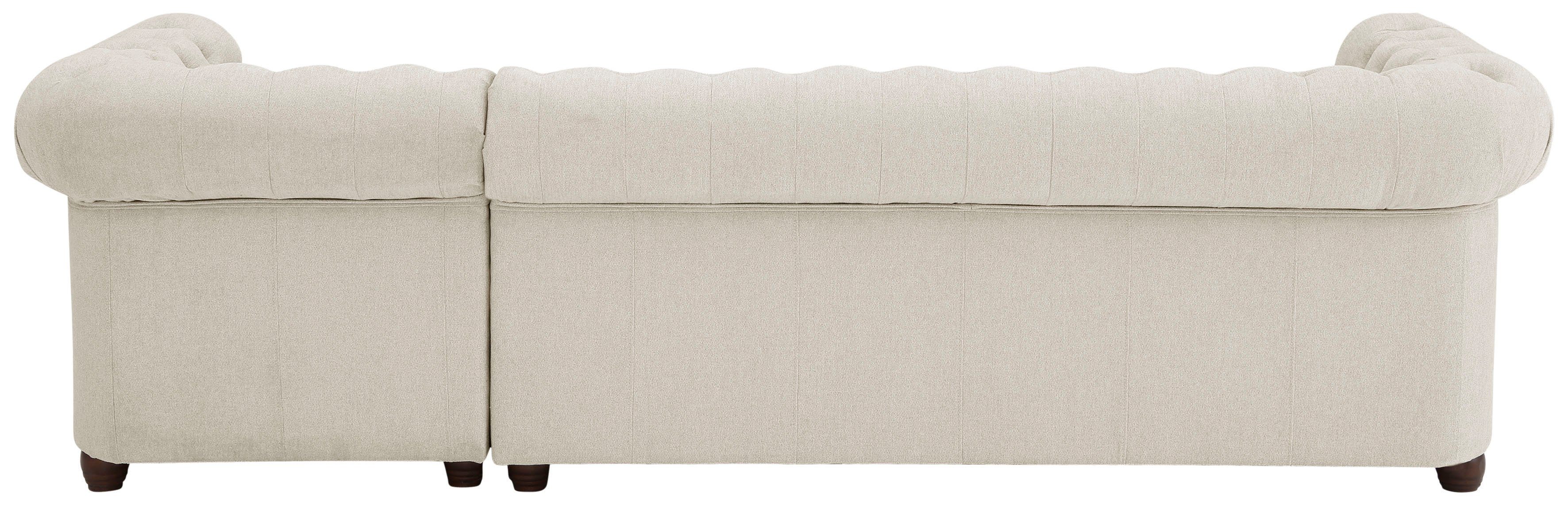 Home affaire Chesterfield-bank New Castle L-vorm hoogwaardige capitonnage in chesterfield-design, bxdxh: 255(171x72)