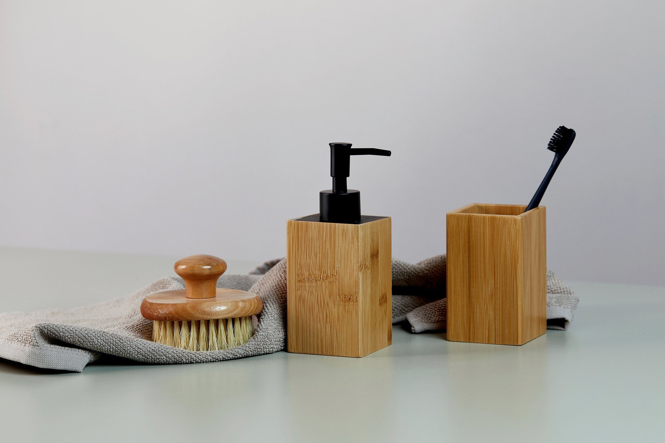 WENKO Zeepdispenser Padua Bamboe, 210 ml