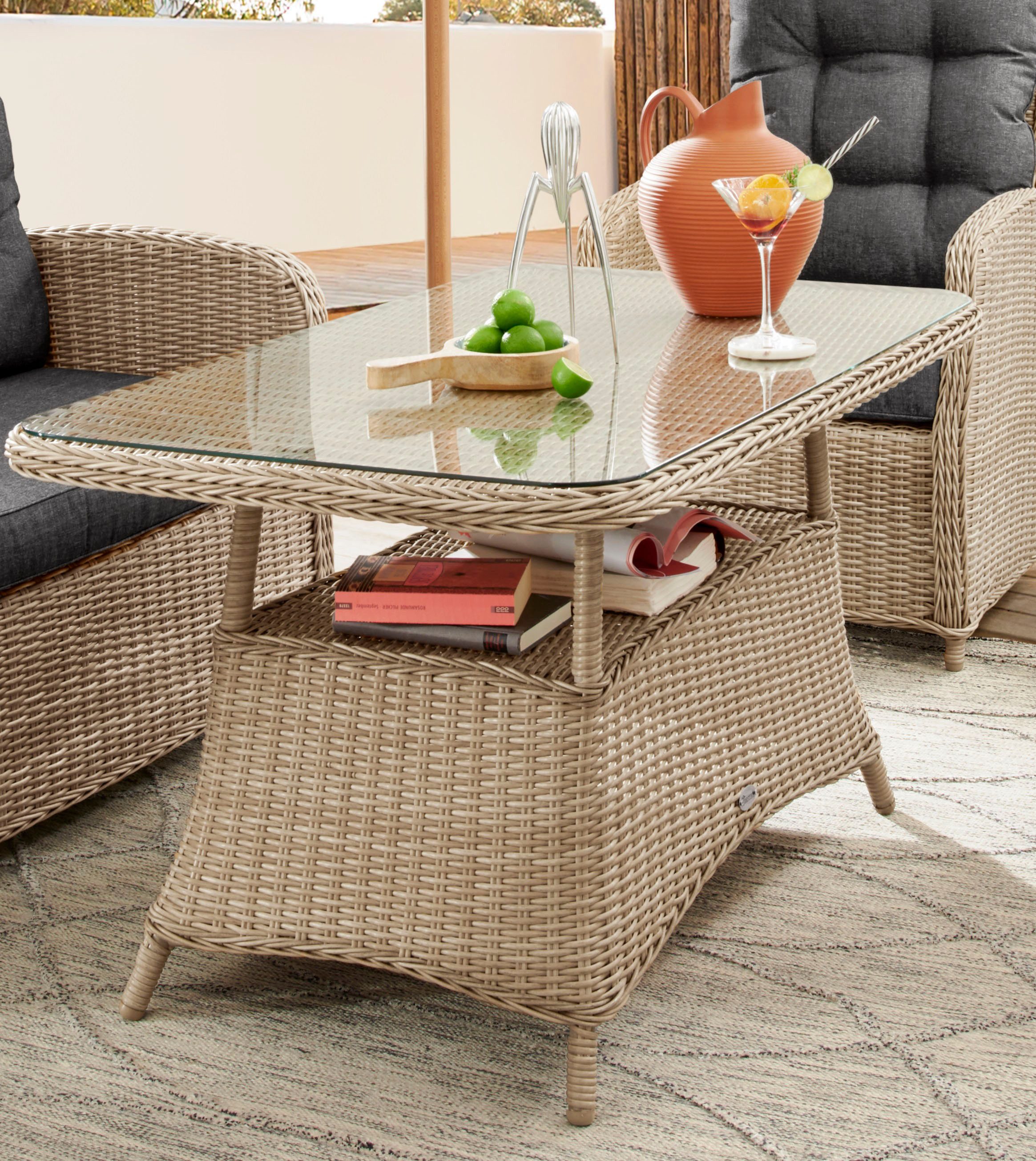 Destiny Tuinset Merano Aluminium, polyrotan (set, 11-delig)