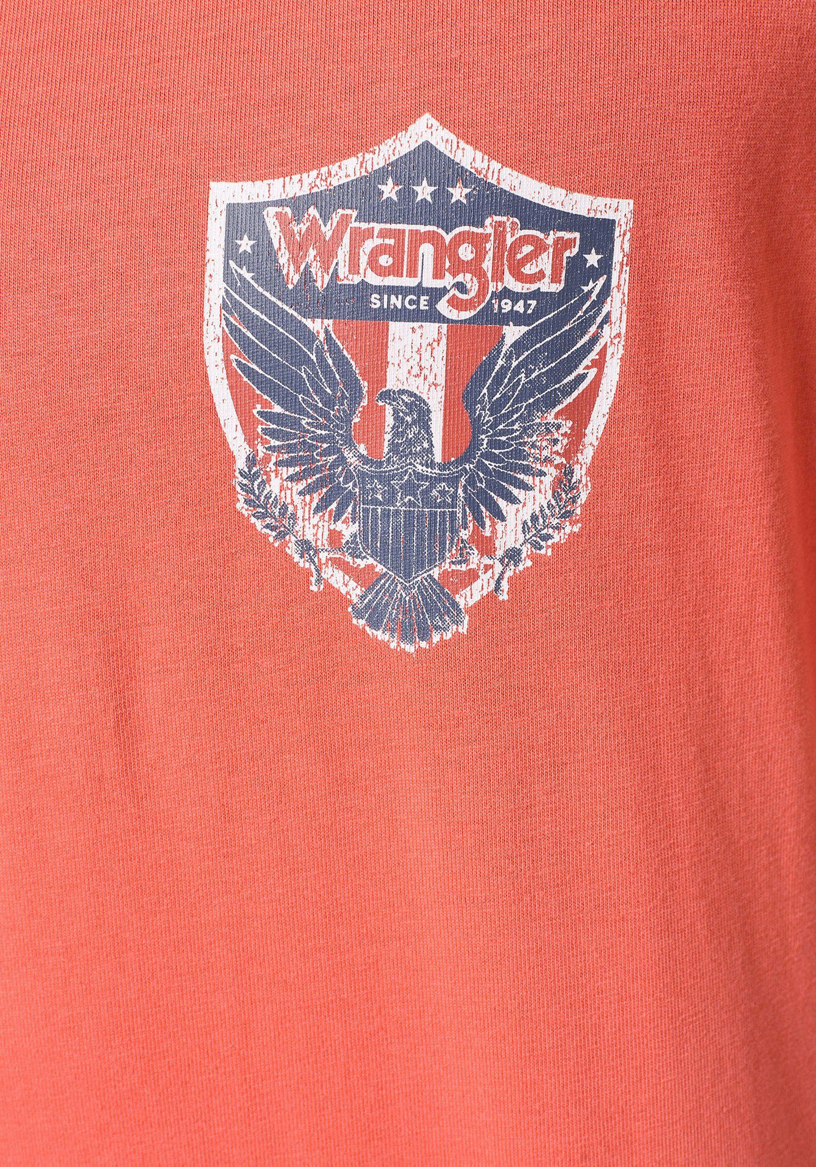 Wrangler Shirt met korte mouwen met merklabel op de borst