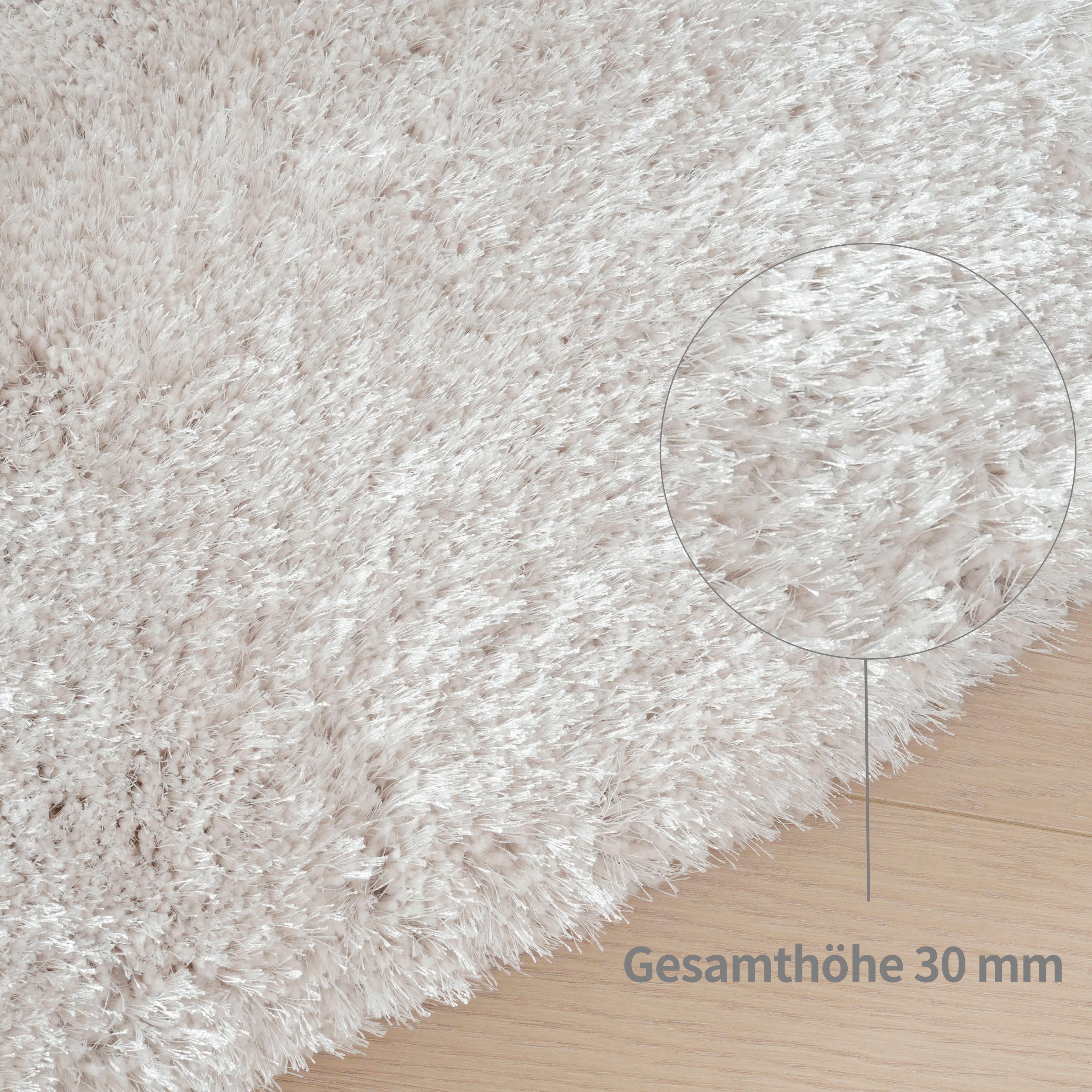 Bruno Banani Hoogpolig vloerkleed Dana Bean shape, bijzondere vorm, zacht, microvezel tapijten