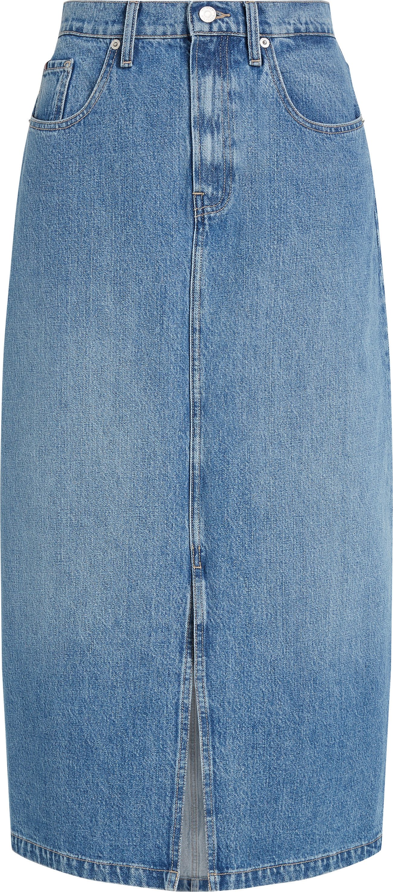 Tommy Hilfiger Jeans rok DNM MIDI STRAIGHT SKIRT HW UMA