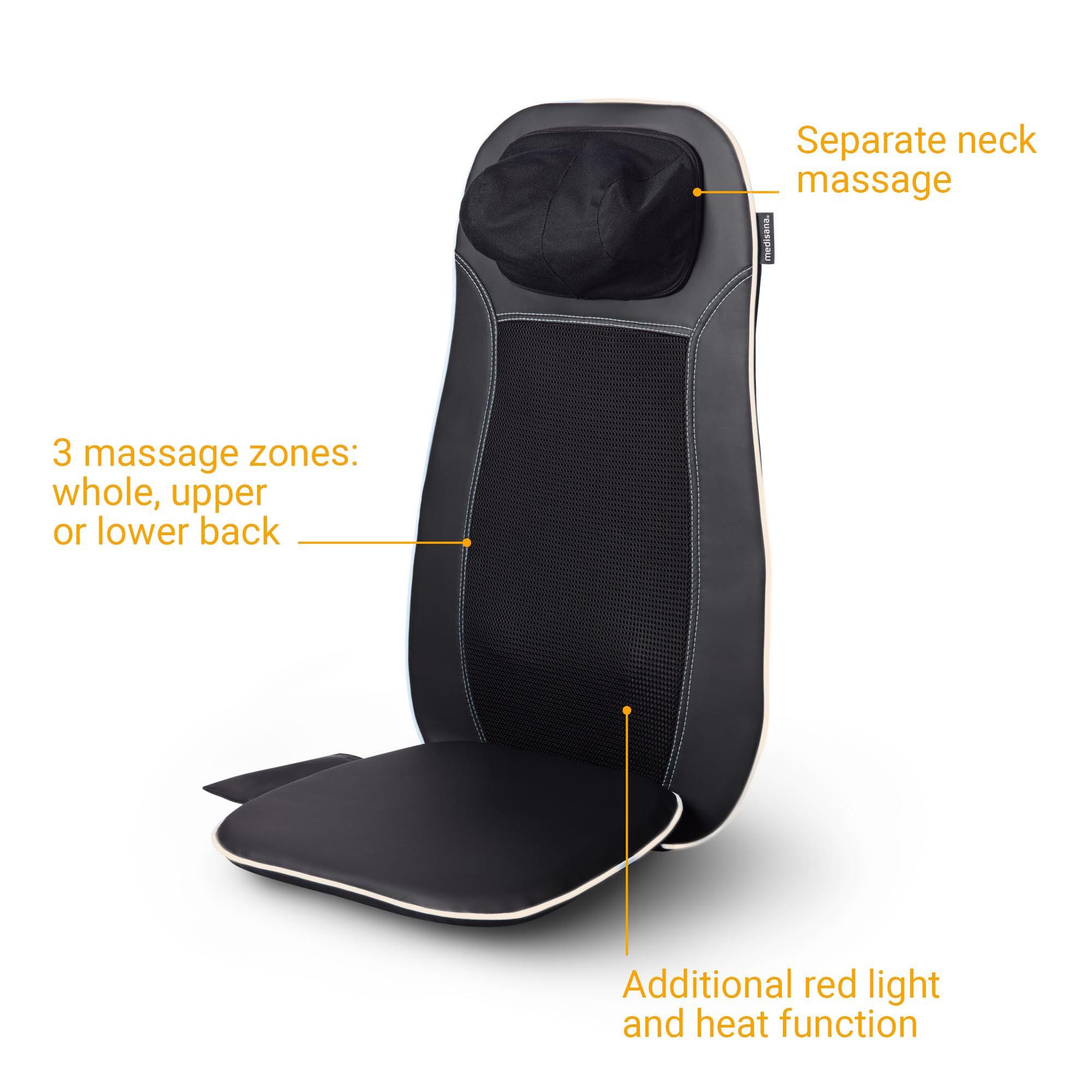 Medisana Shiatsu-massagekussen MCN 88930 3 massagezones, nekmassage, rode licht-/warmtefunctie, wasbare hoes
