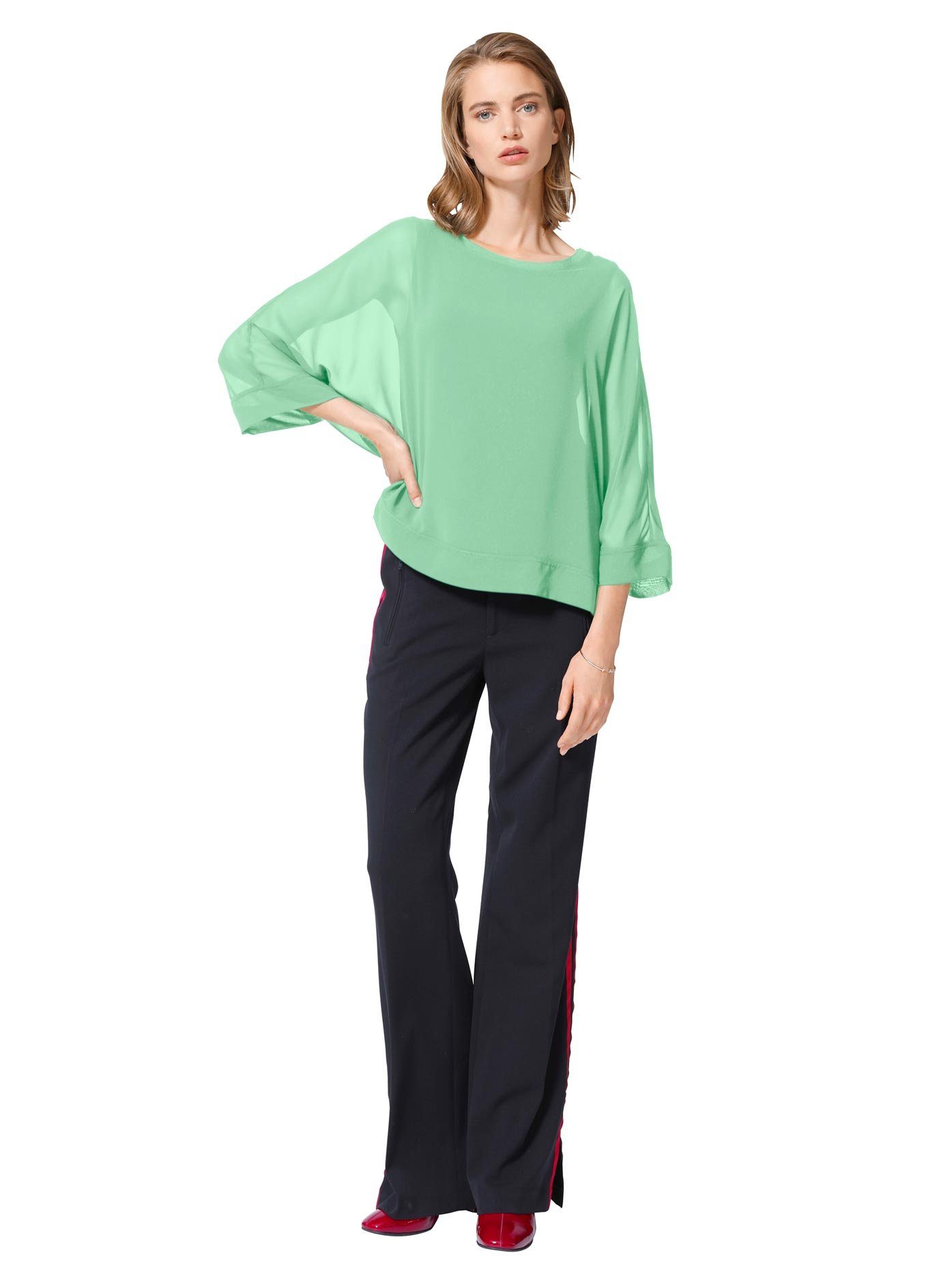 heine Shirt Blouseshirt (1-delig) dames blouses maat 36/38 groen