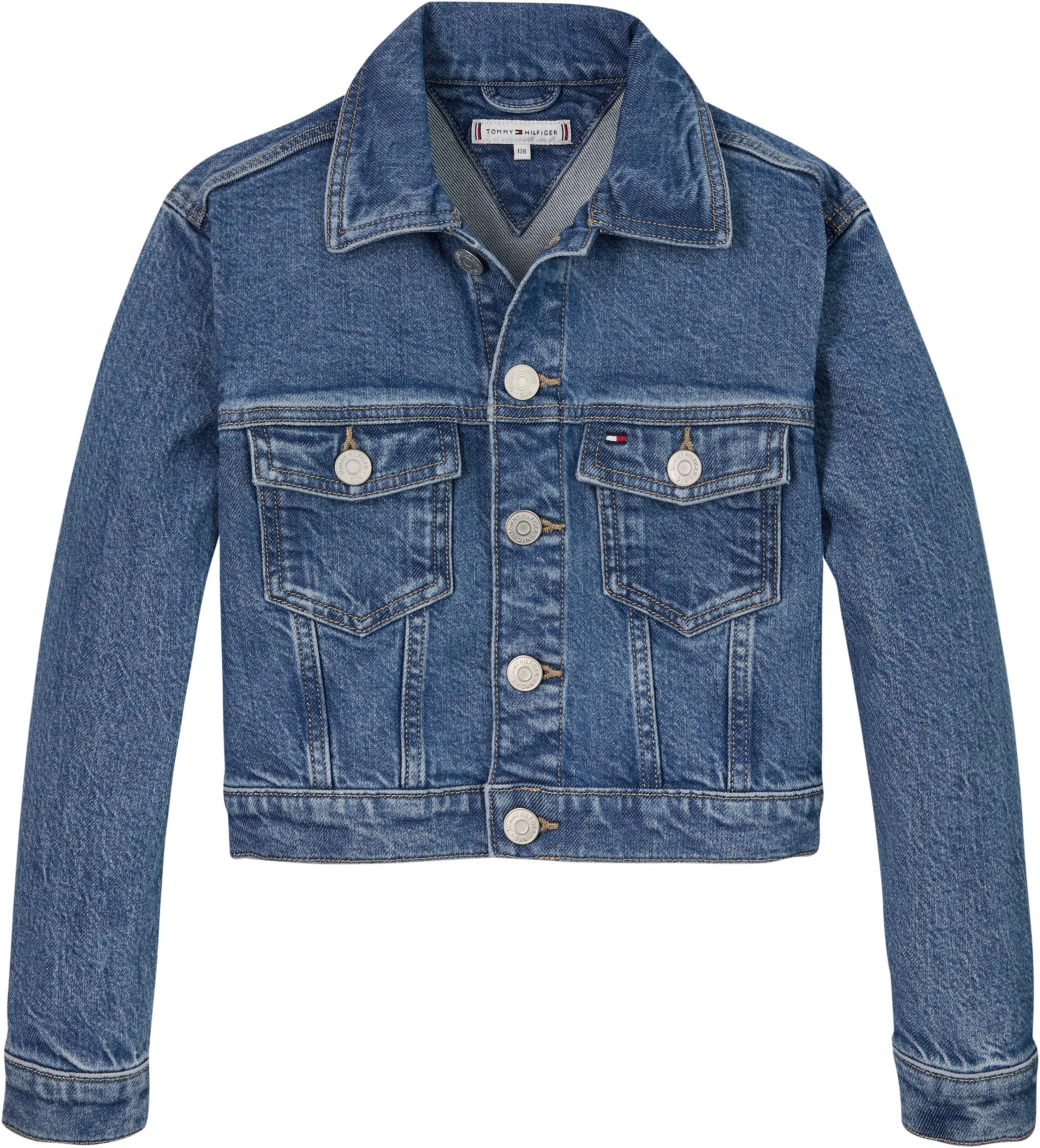 Tommy Hilfiger Jeansjack DENIM TRUCKER JACKET COMFORT Kinderen tot 16 jaar met logostiksel