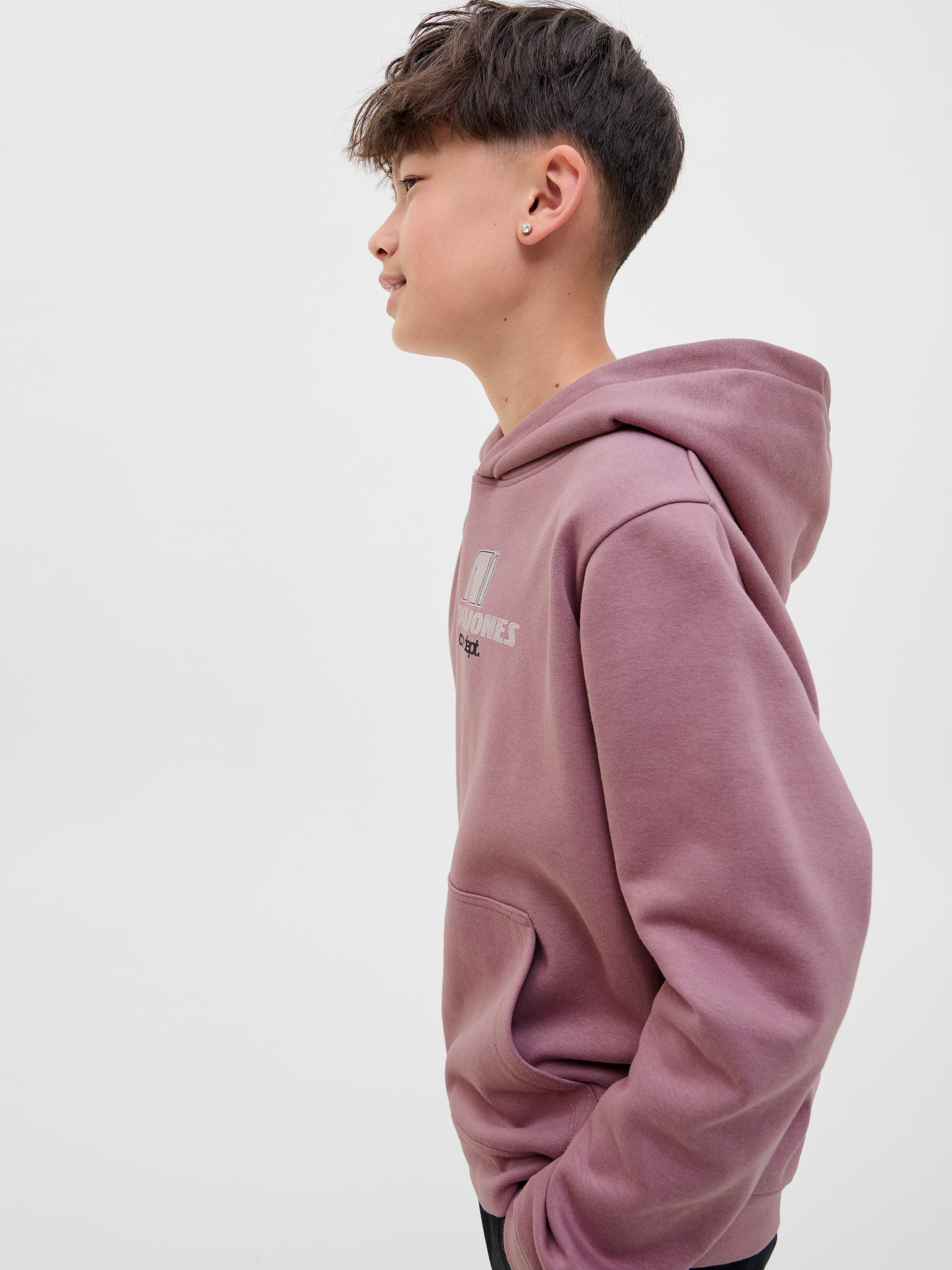 Jack & Jones Junior Hoodie JCOTIER FRONT PRINT SWEAT HOOD JNR