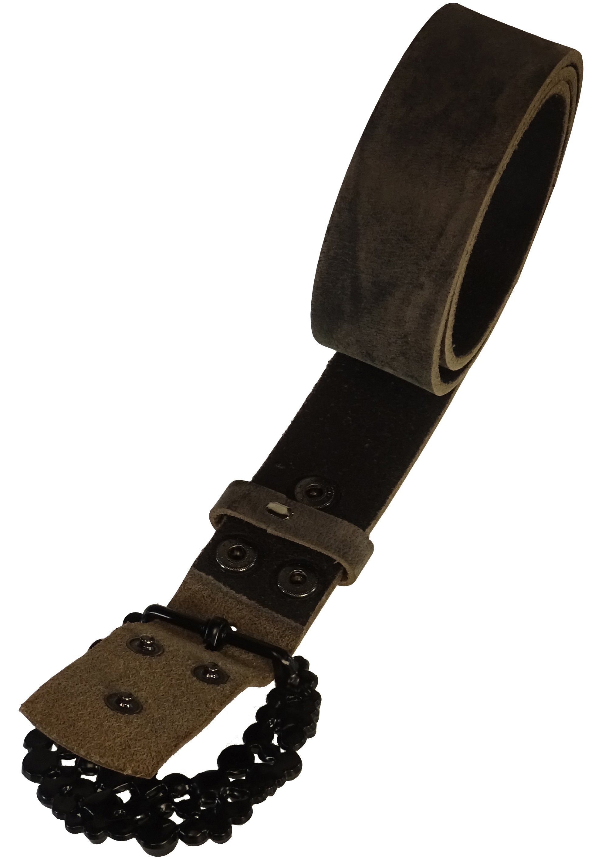 RETTUNGSRING by showroom 019° Leren riem met verwisselbare sluiting "strass steek zwart"