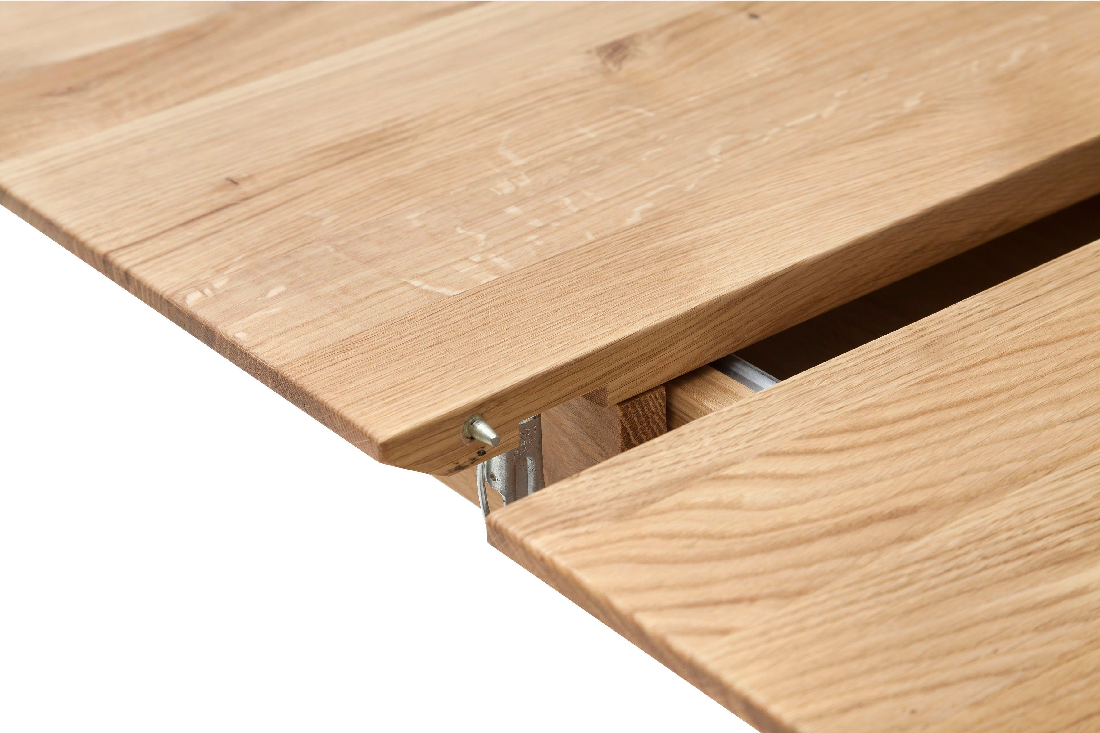 MCA furniture Eettafel Cuba Eettafel massief hout uittrekbaar, tafelblad met synchroon uittreksysteem