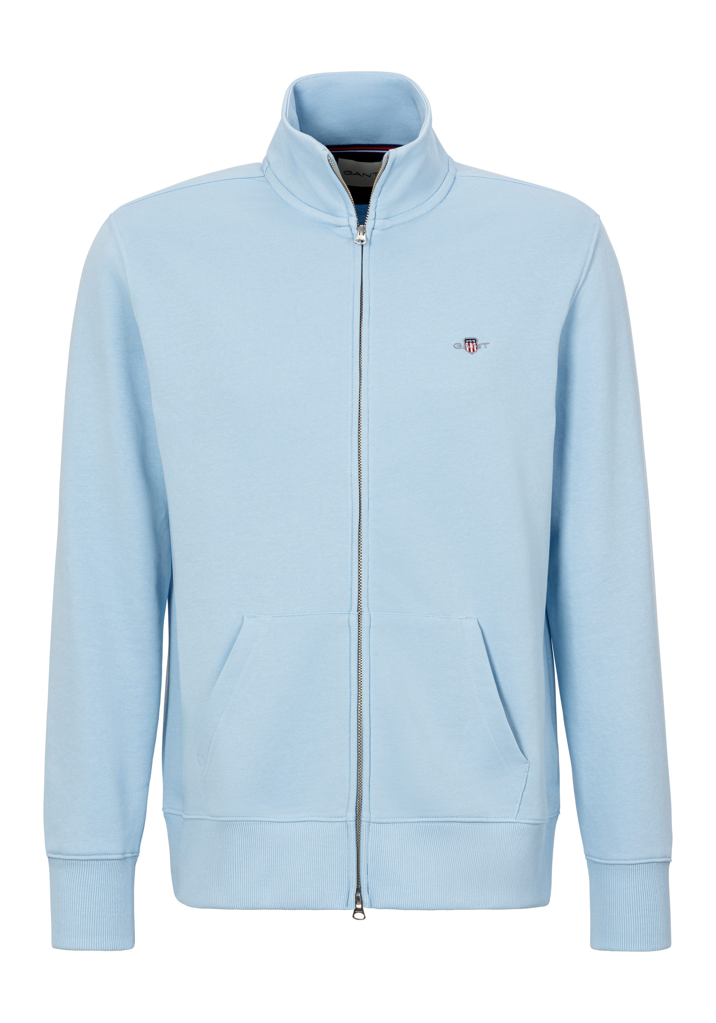 Gant Sweatvest REG SHIELD FULL ZIP SWEAT met logoborduursel op borsthoogte
