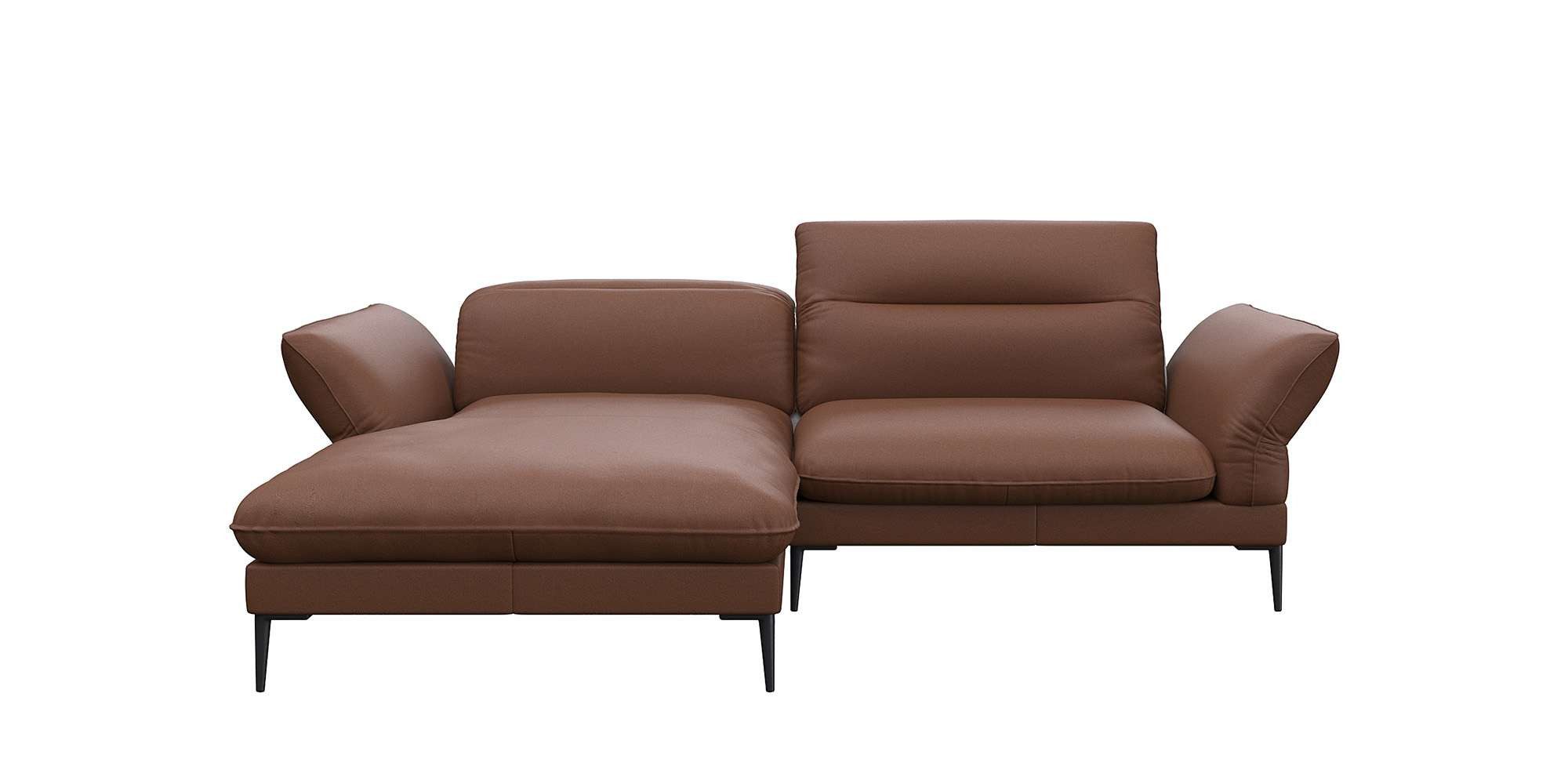 FLEXLUX Hoekbank Salino, functionele bank met recamiere, relaxbank, hoekbank Bank met arm- en hoofdeinde verstellingen, koudschuim & staalgolven