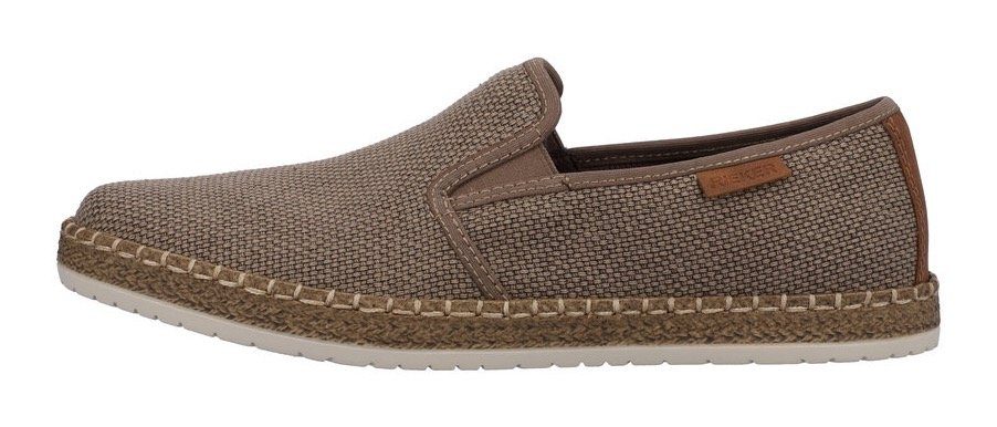 Rieker Espadrilles Slipper, strand schoen, zomerschoen met stretchinzetten