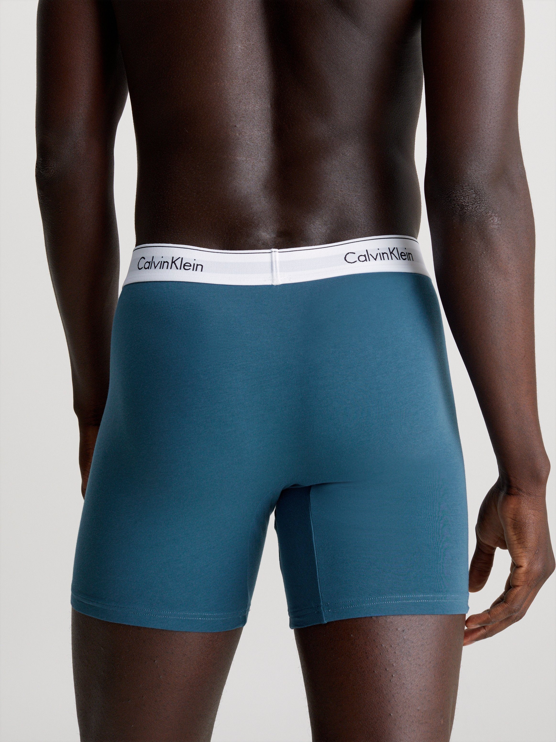 Calvin Klein Boxershort BOXER BRIEF 3PK met langere pijpen & logo-elastische tailleband (3 stuks)