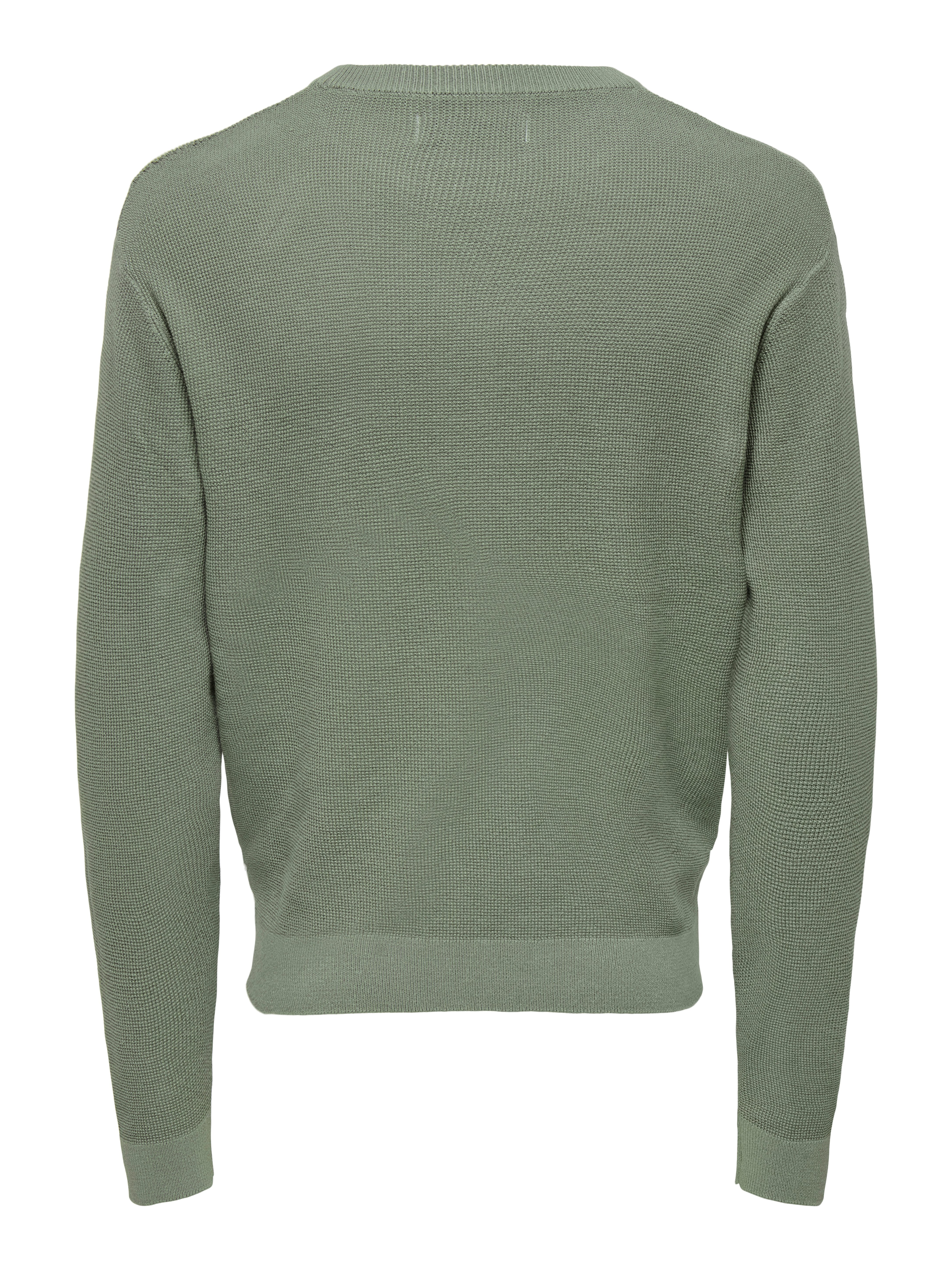 ONLY & SONS Trui met ronde hals ONSTONY DS 12 LS WAFFLE CREW KNIT