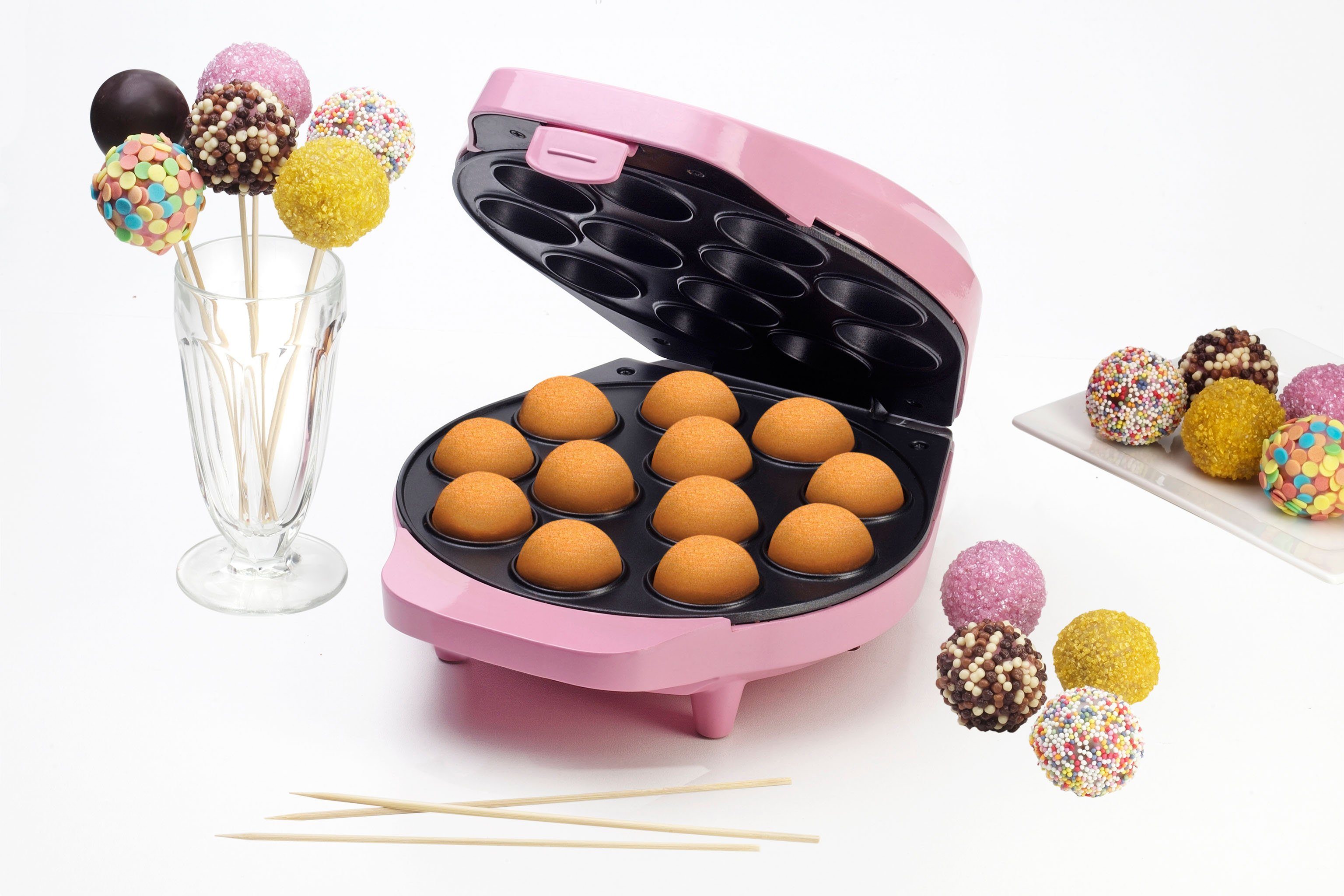 bestron Cakepop-maker DCPM12 Sweet Dreams in retro ontwerp, anti-aanbaklaag