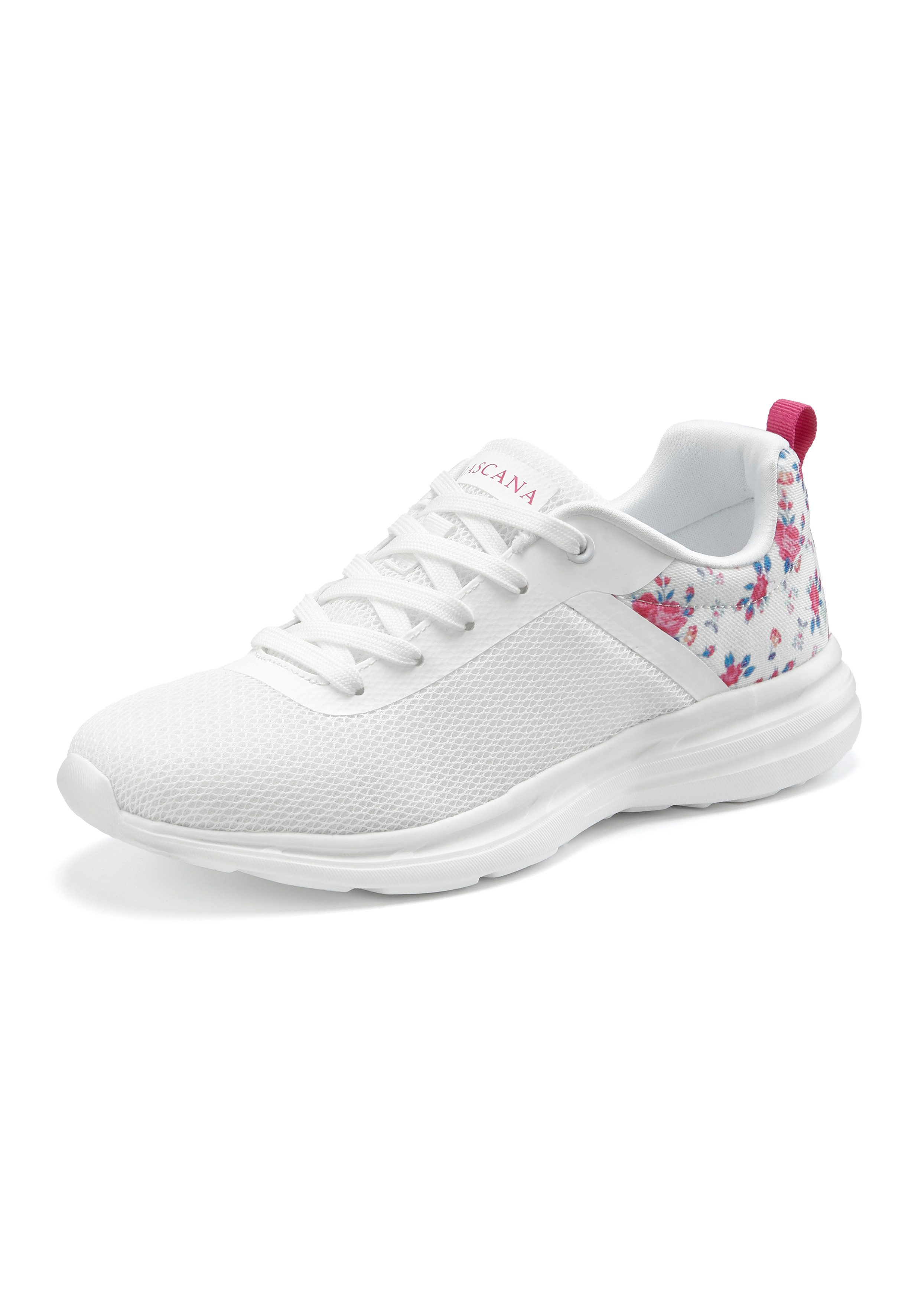Lascana Sneakers Vrijetijdsschoen, lage schoen met bloemenprint VEGAN