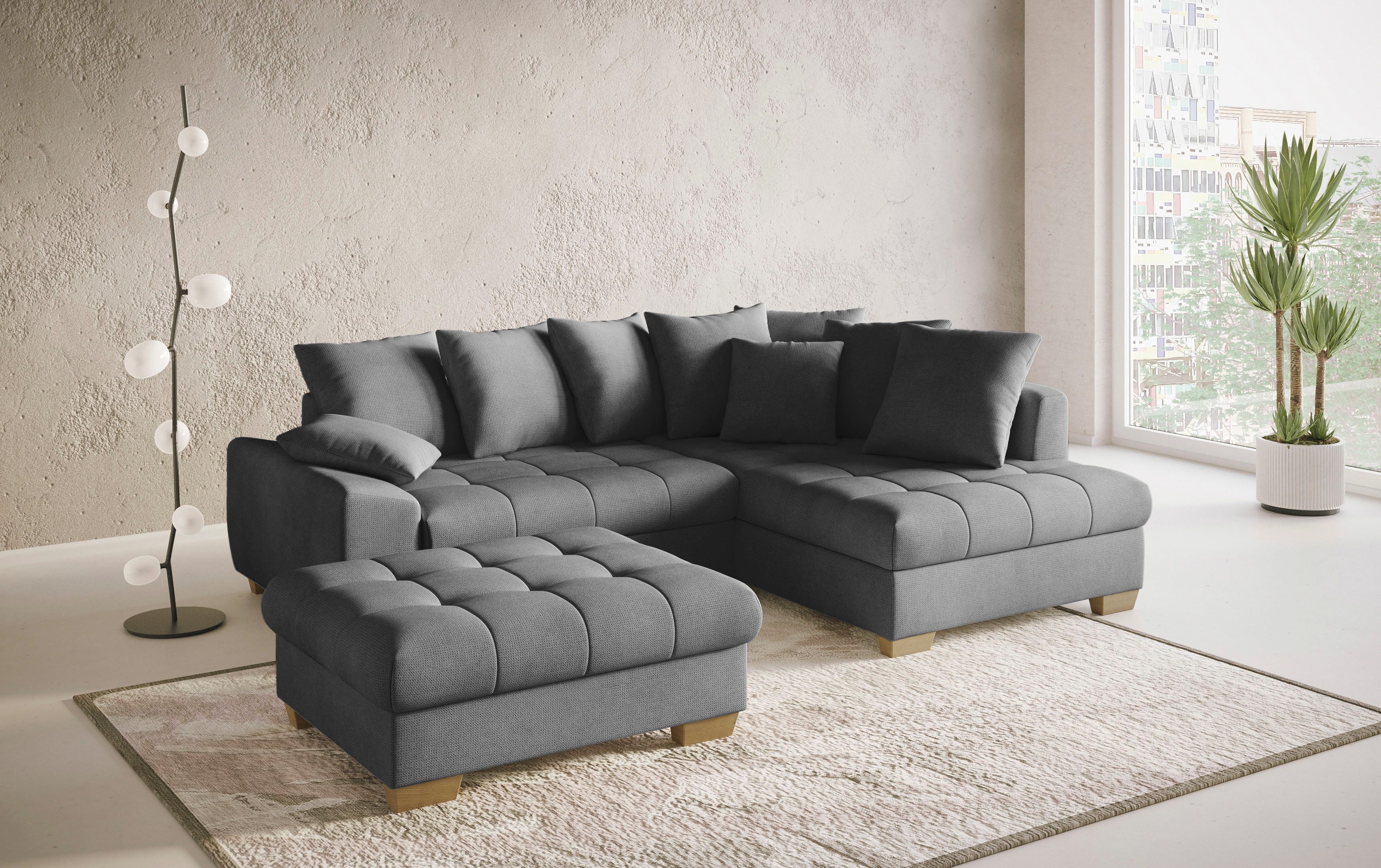 Mr. Couch Hocker Nikita II geschikt voor de set, optioneel met koudschuim bekleding