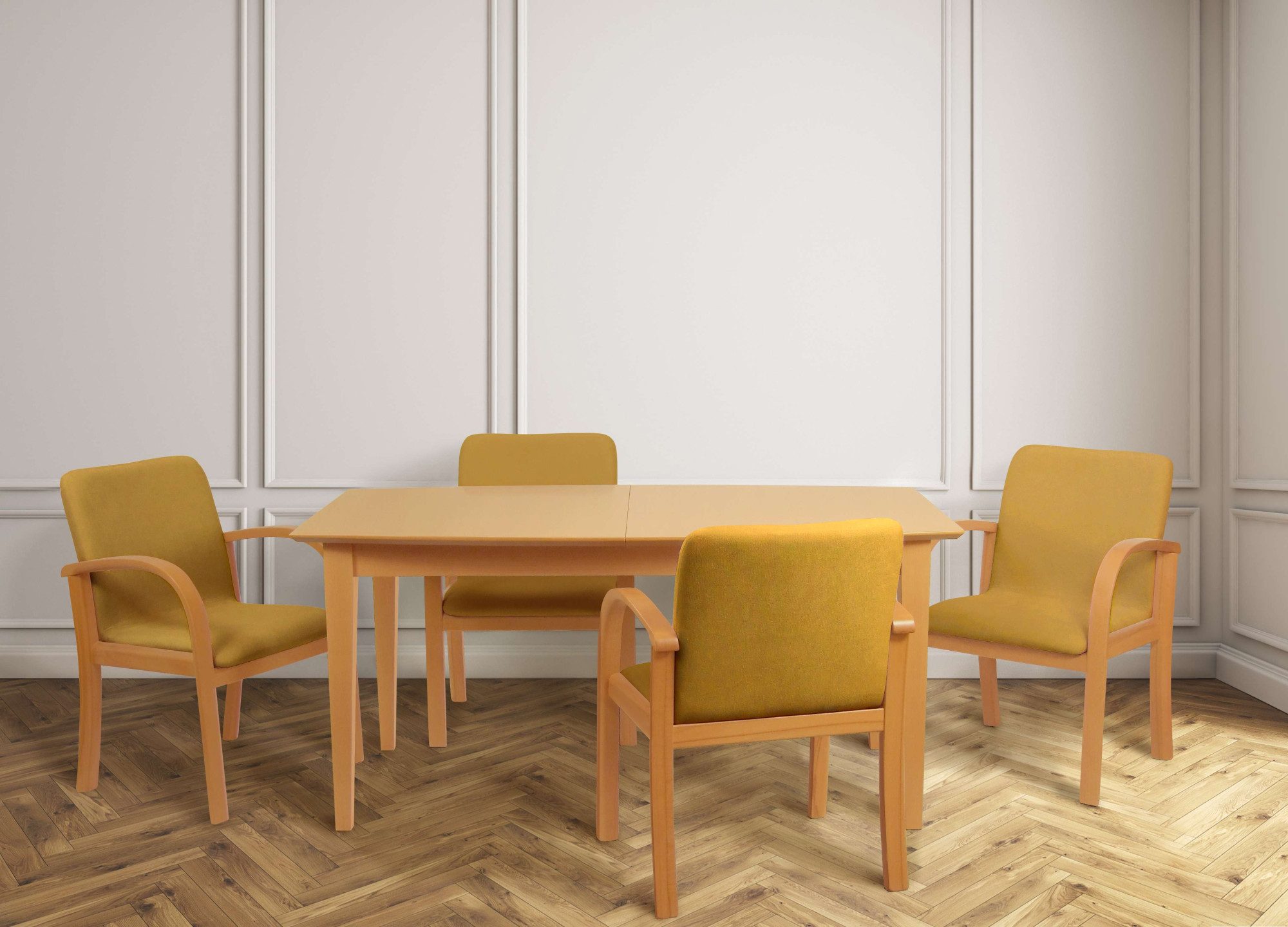 Home affaire Eetkamerstoel LINA707 Extra-comfort, vlekbestendig weefsel, massief hout (1 stuk)