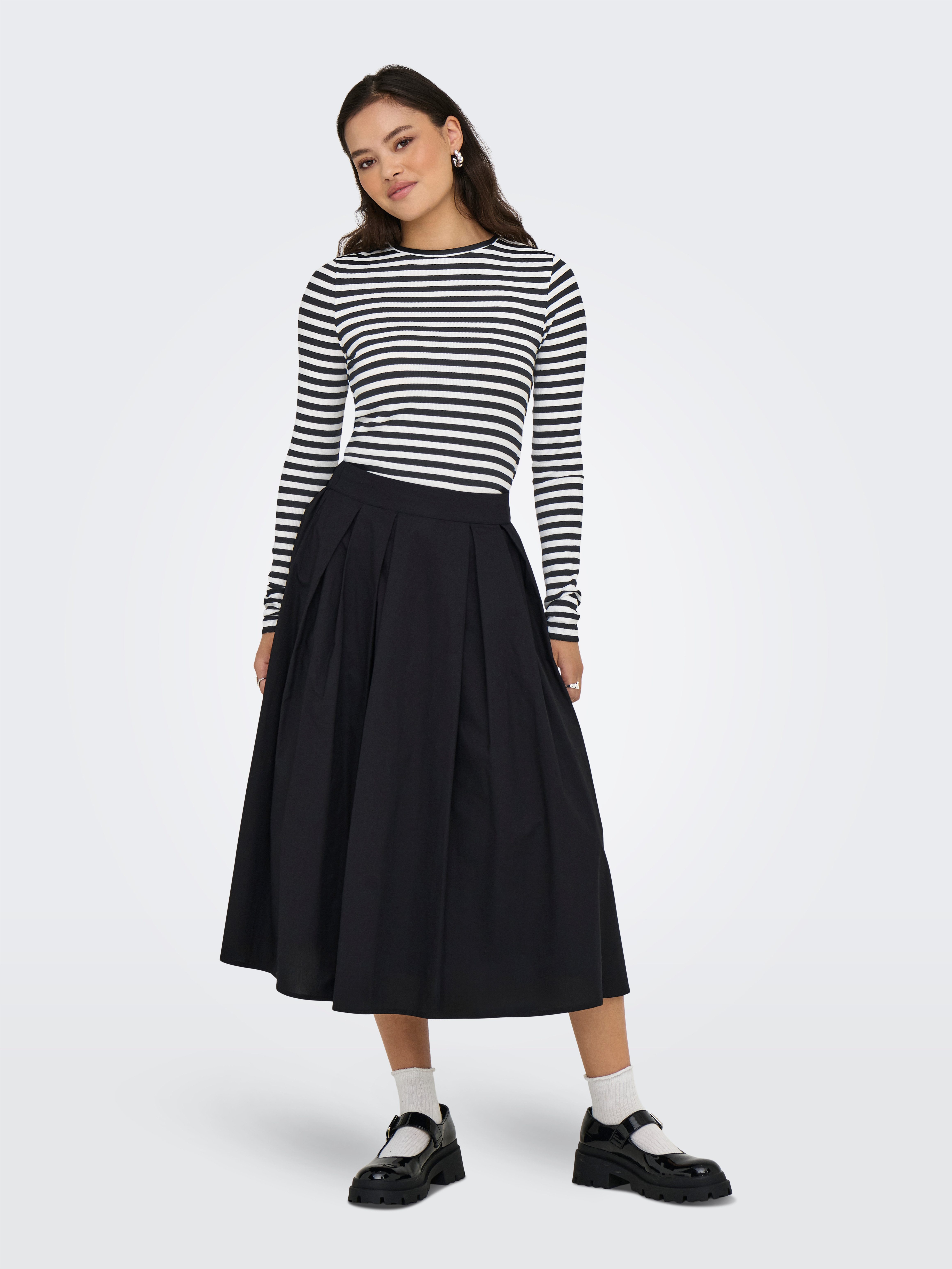 Only Shirt met lange mouwen ONLMAI STRIPE L/S TOP JRS NOOS