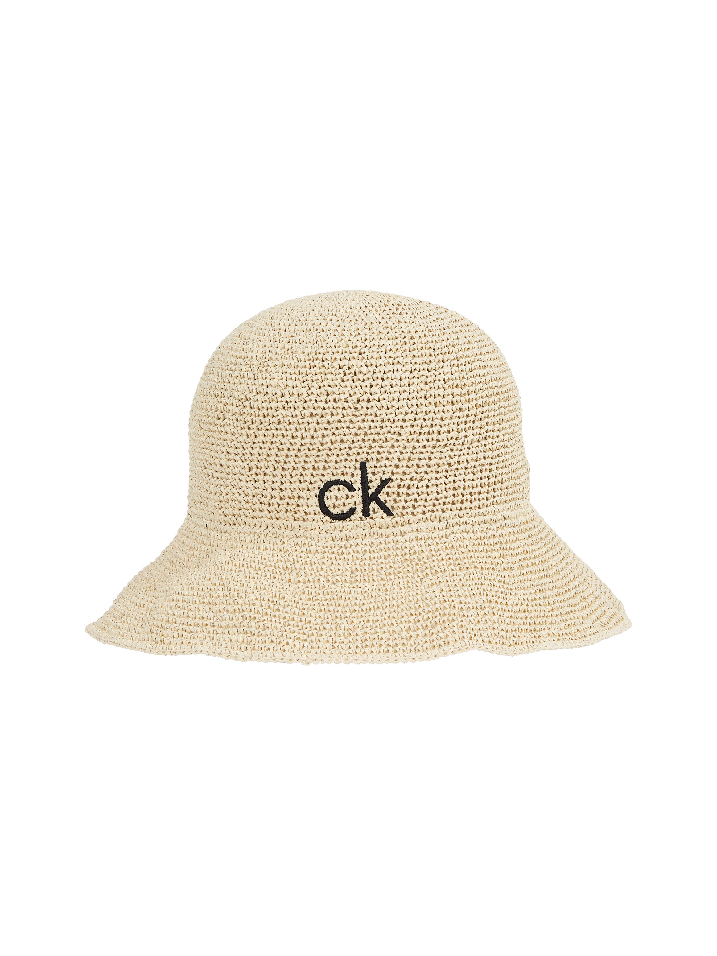 Calvin Klein Strohoed WIDE BRIM STRAW BUCKET HAT