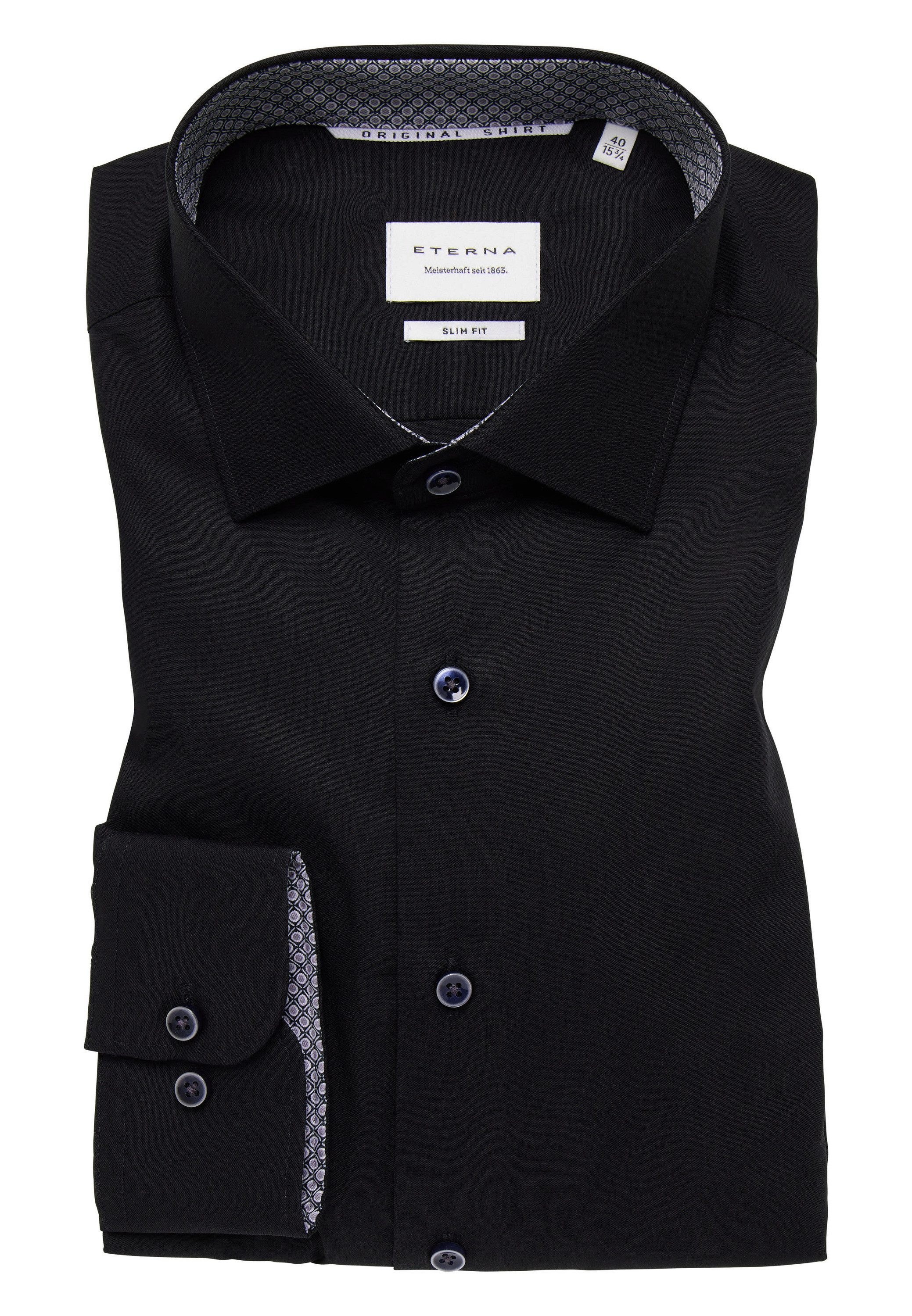Eterna Overhemd met lange mouwen Slim fit NON IRON (strijkvrij)