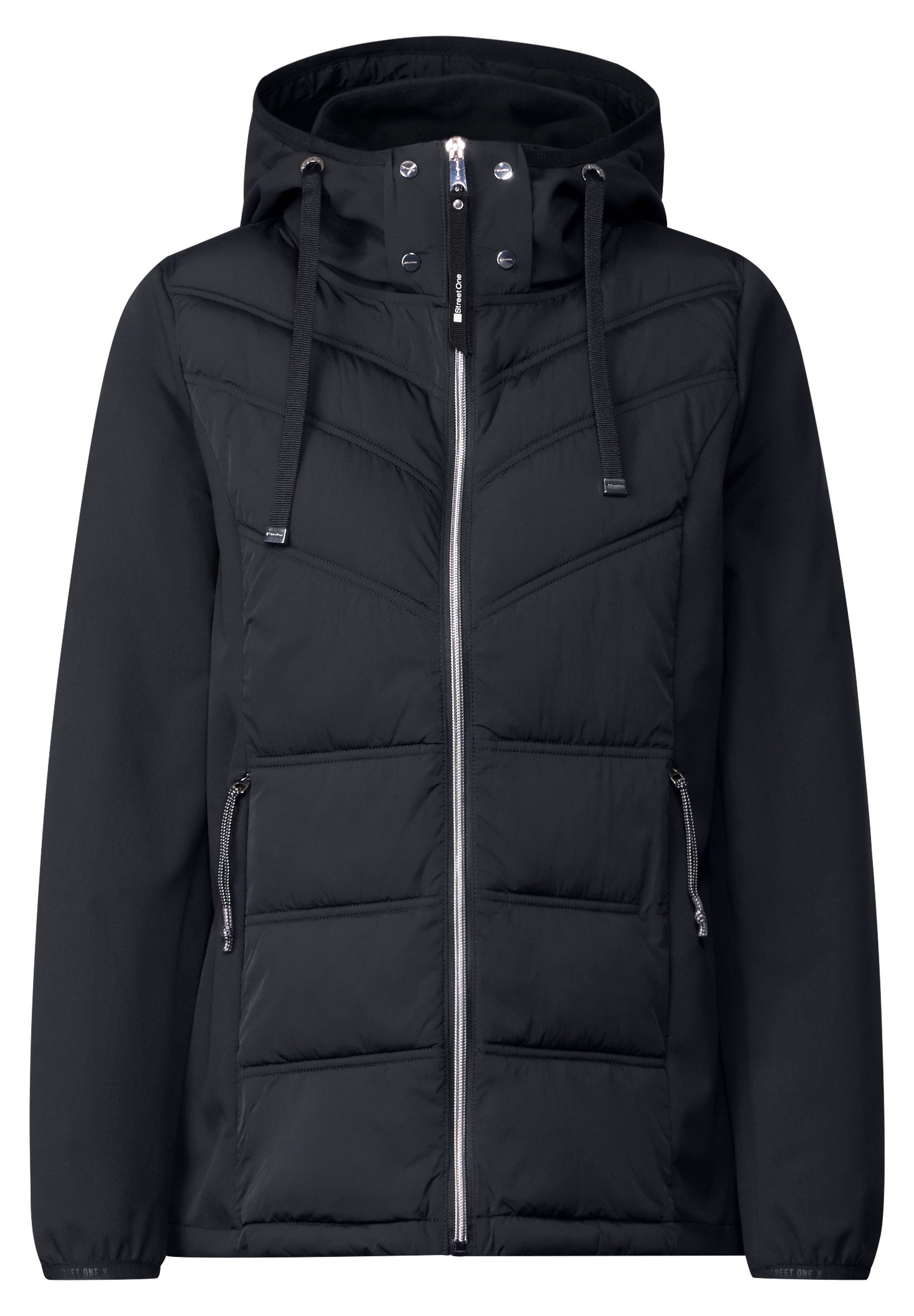 STREET ONE Softshell-jack met capuchon en rijgkoord